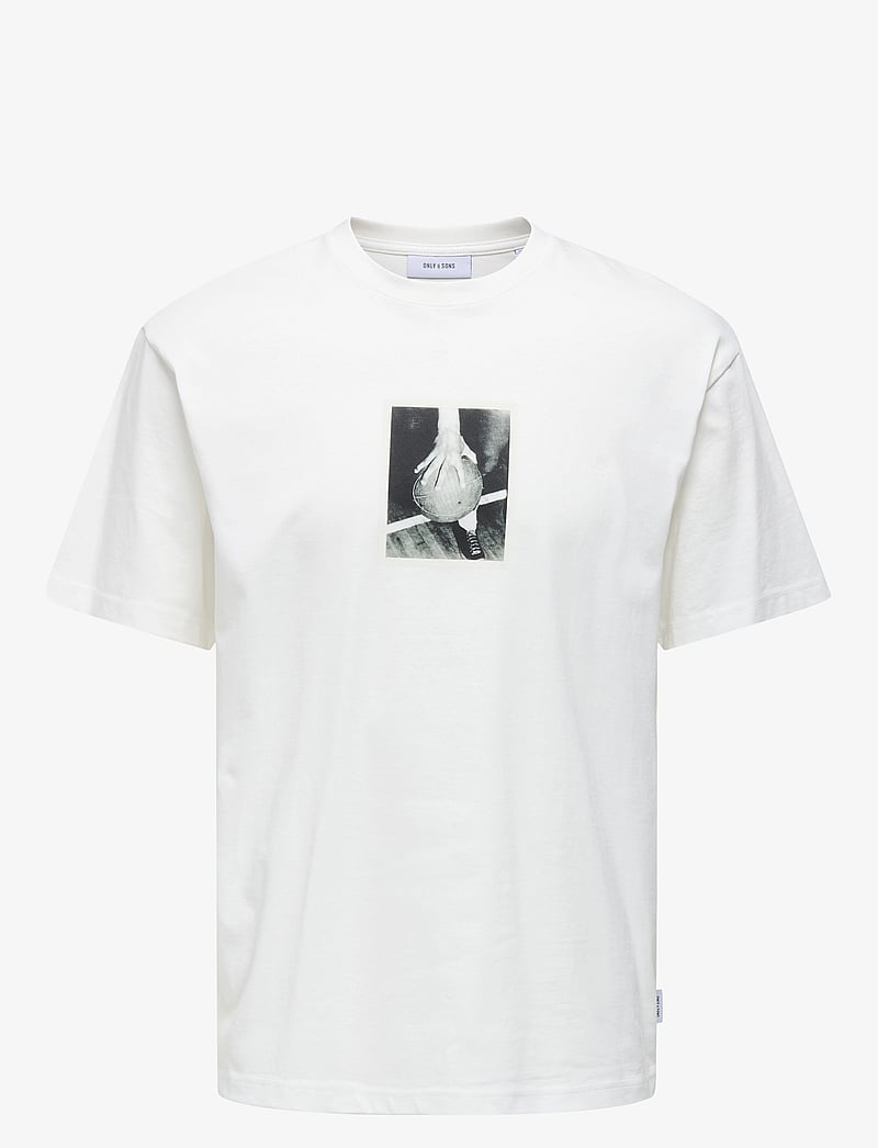 ONLY & SONS - ONSDASH RLX SS TEE VD - kortärmade t-shirts - cloud dancer - 1