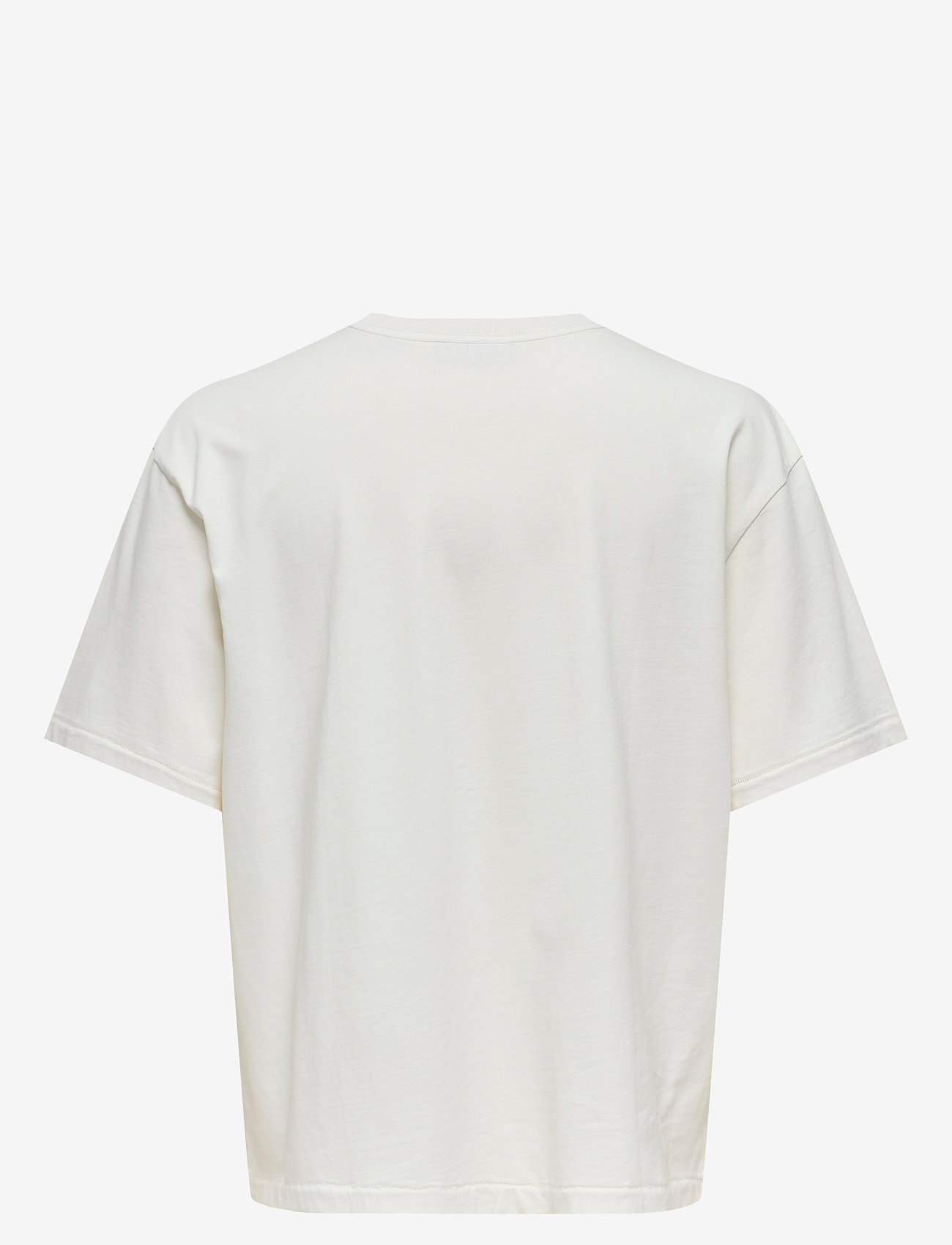 ONLY & SONS - ONSDEVIN OVZ WASHED SS TEE VD - efterårstøj - cloud dancer - 1