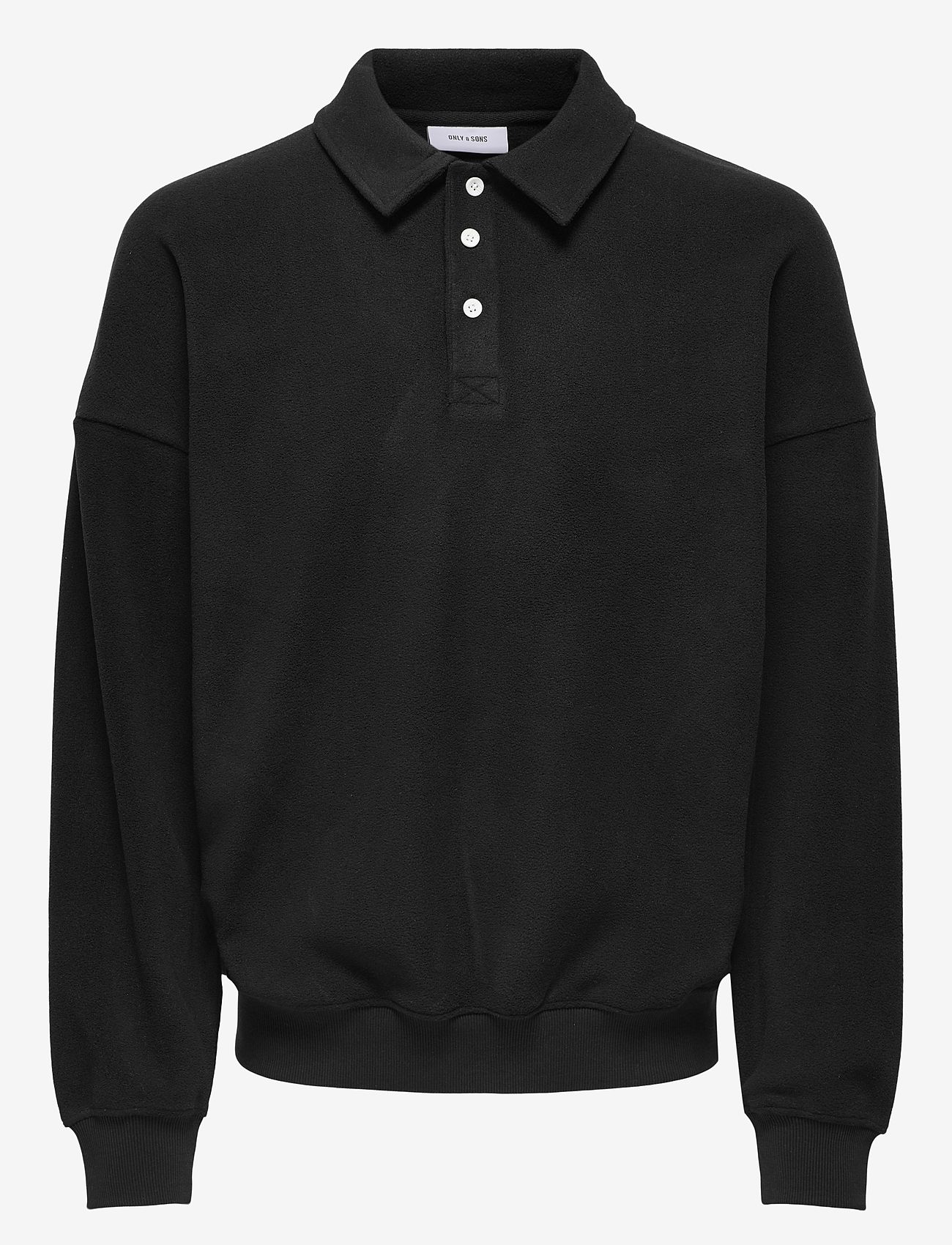 ONLY & SONS - ONSDOMINIC RLX LS RUGBY SWEAT VD - langärmelig - black - 0