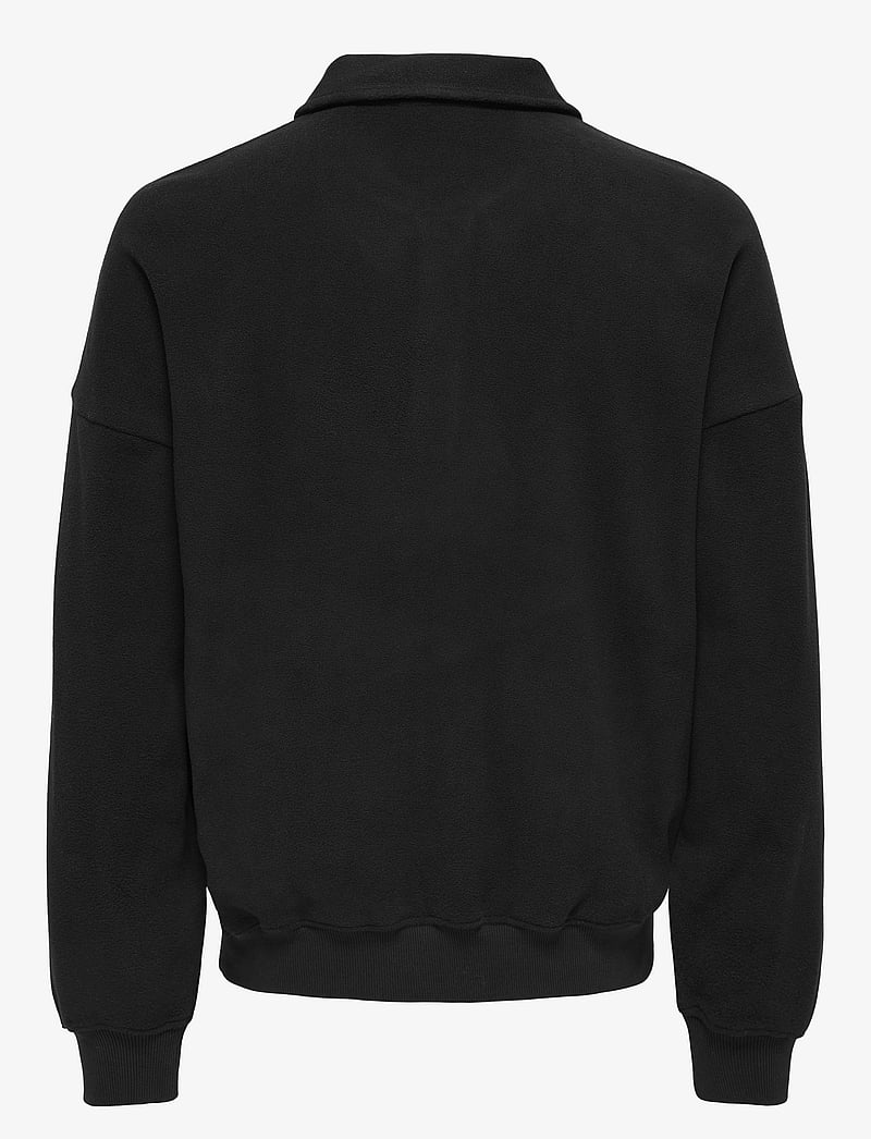 ONLY & SONS - ONSDOMINIC RLX LS RUGBY SWEAT VD - langärmelig - black - 1