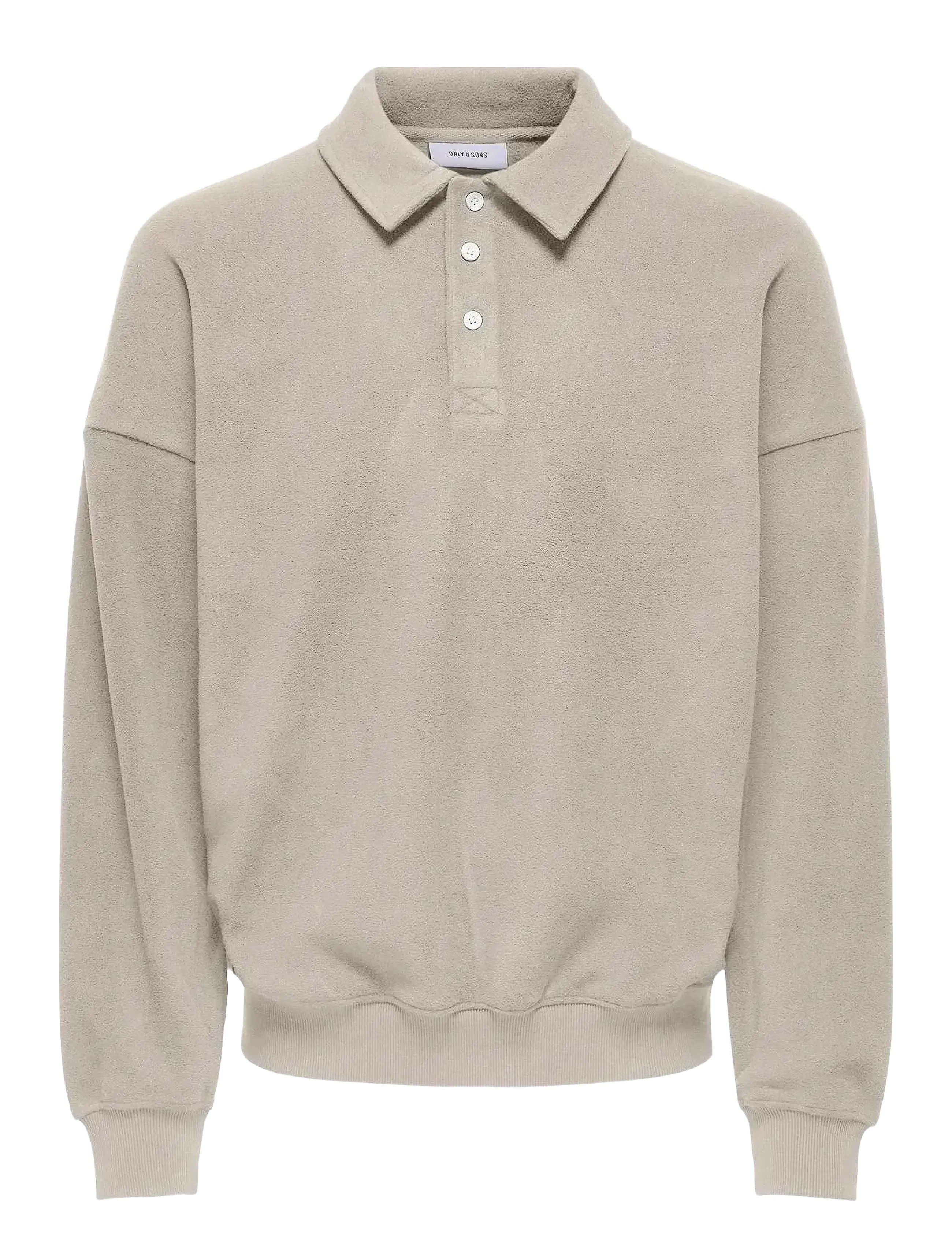 ONLY & SONS Onsdominic Rlx Ls Rugby Sweat Vd Grau - XS - Herren