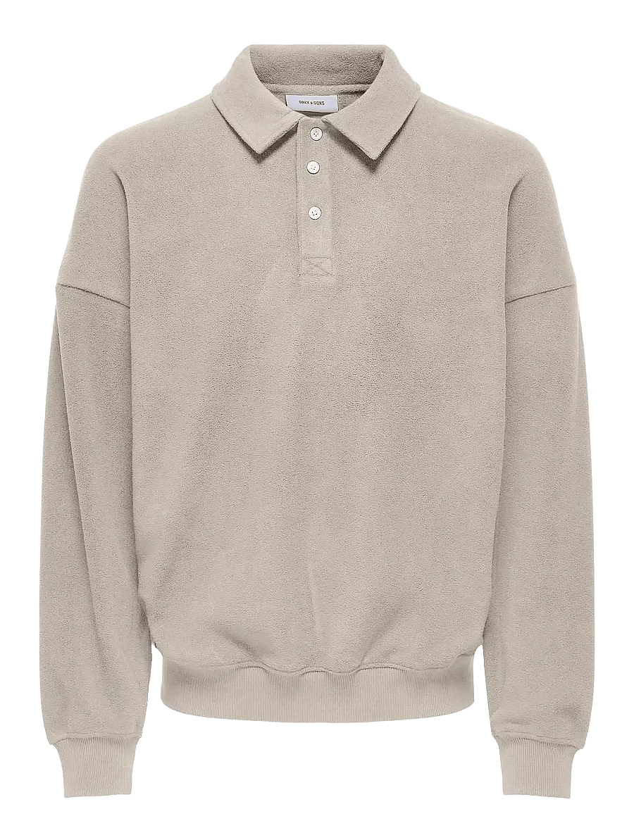 ONLY & SONS - ONSDOMINIC RLX LS RUGBY SWEAT VD - langärmelig - silver lining - 0
