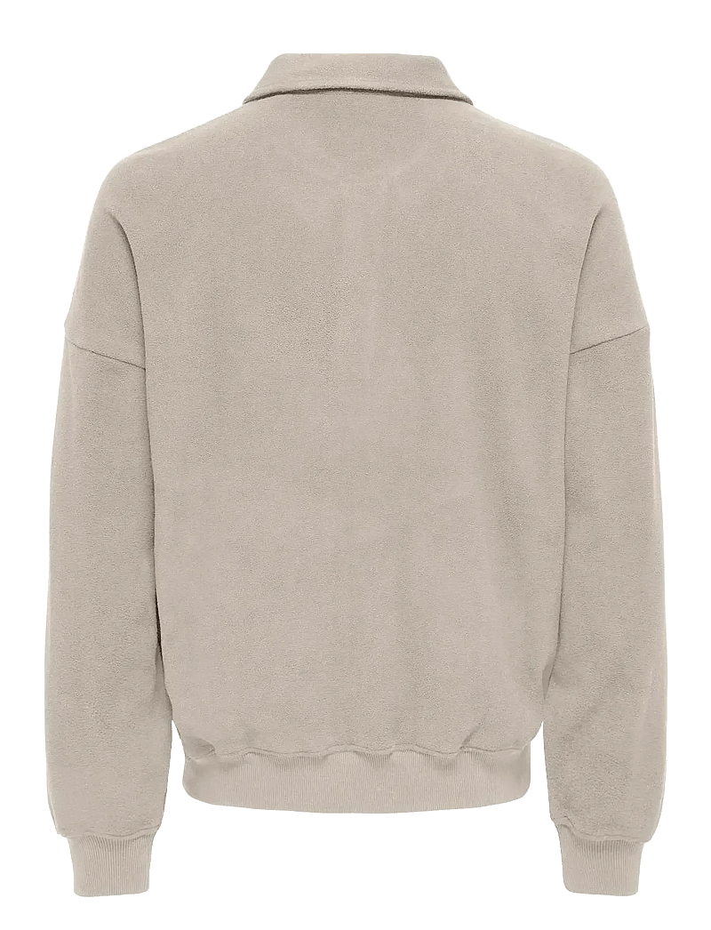 ONLY & SONS - ONSDOMINIC RLX LS RUGBY SWEAT VD - langärmelig - silver lining - 1