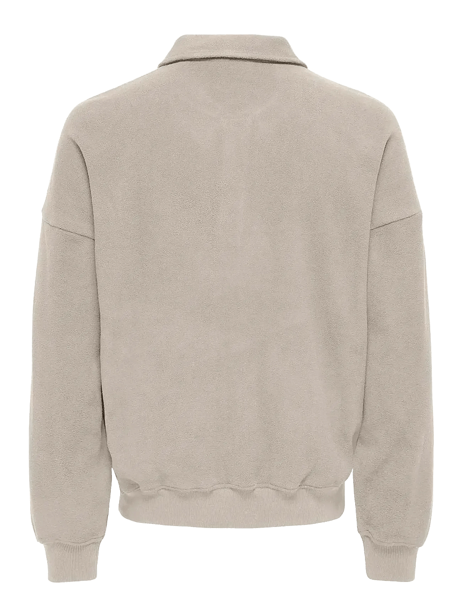 ONLY & SONS - ONSDOMINIC RLX LS RUGBY SWEAT VD - langärmelig - silver lining - 1