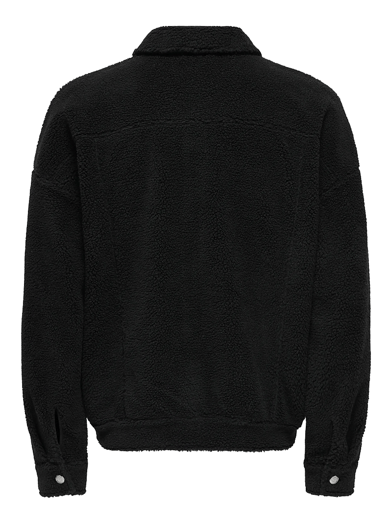 ONLY & SONS - ONSDEACON RLX SHERPA OVERSHIRT SWEAT VD - kollektionen - jet black - 1