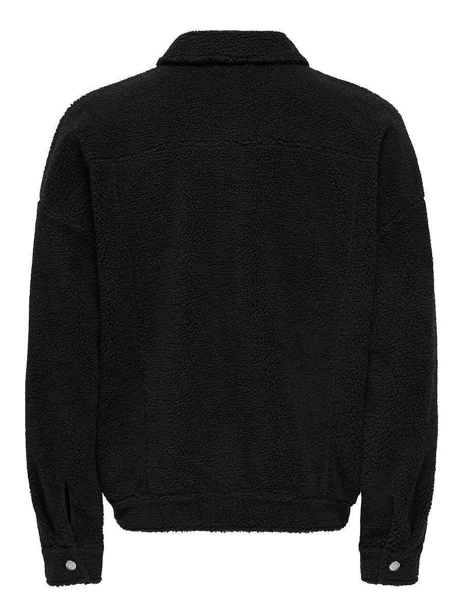 ONLY & SONS - ONSDEACON RLX SHERPA OVERSHIRT SWEAT VD - les essentiels de vacances - jet black - 1