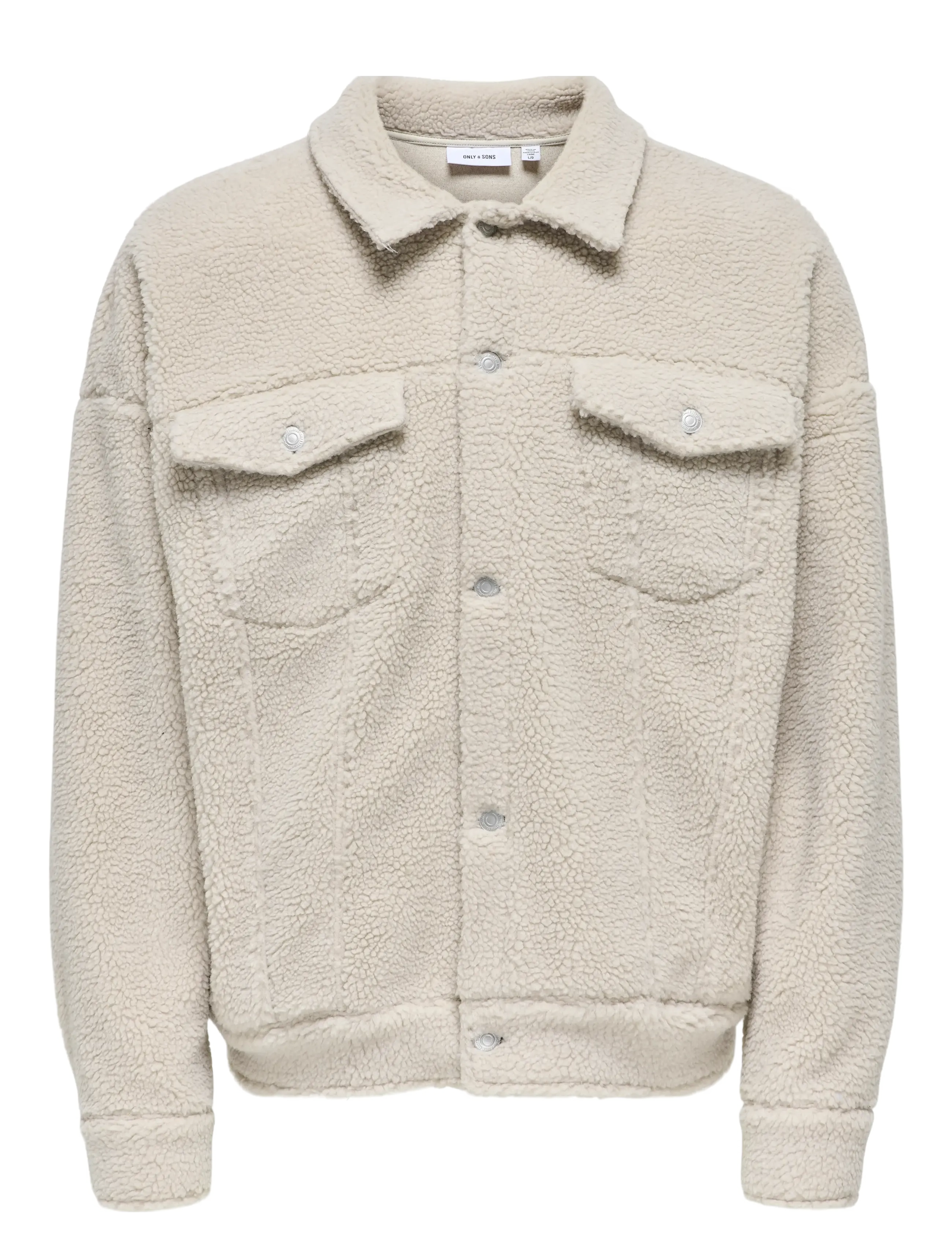 ONLY & SONS Onsdeacon Rlx Sherpa Overshirt Sweat Vd Cream - XS - Herren