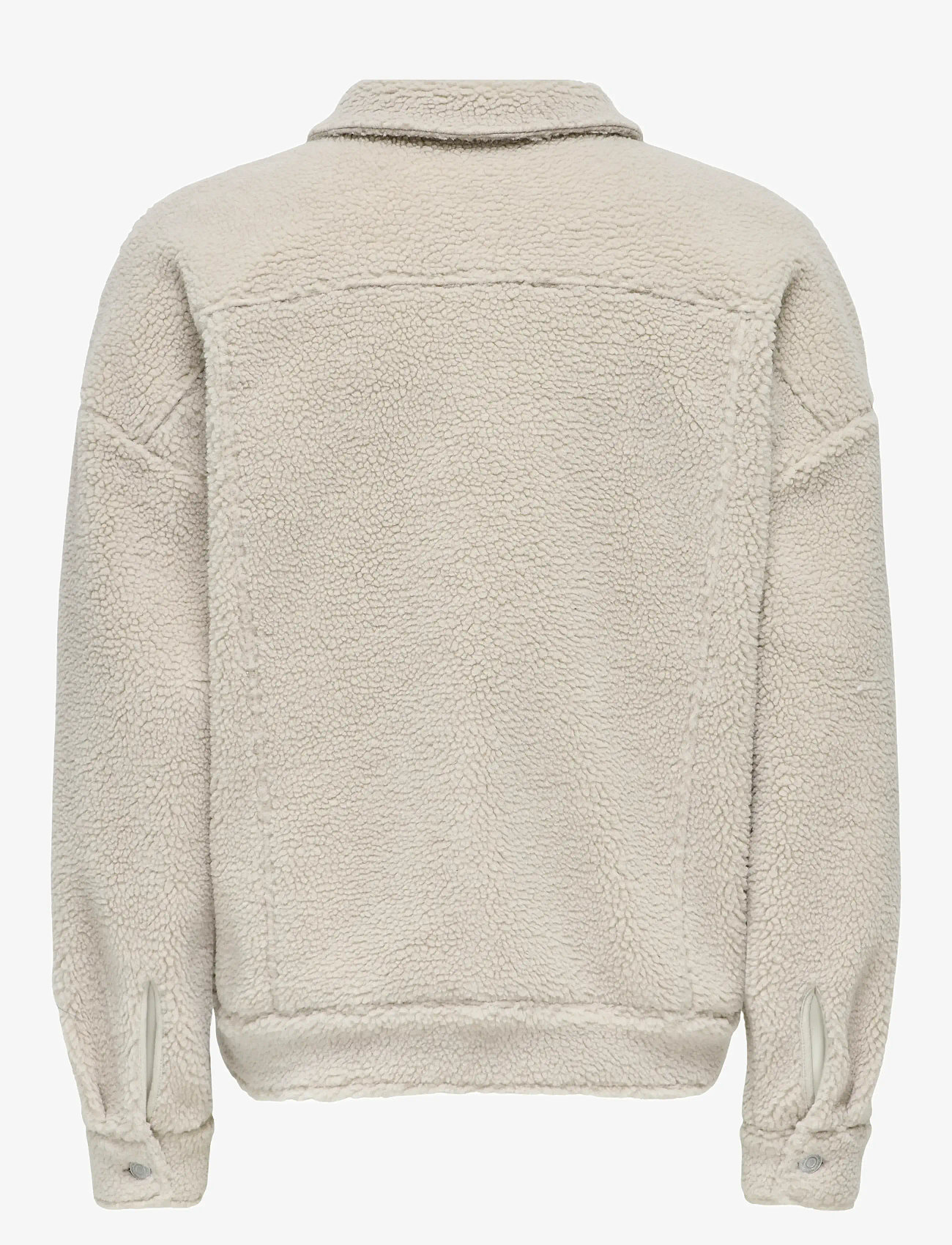 ONLY & SONS - ONSDEACON RLX SHERPA OVERSHIRT SWEAT VD - kolekcje - silver lining - 1