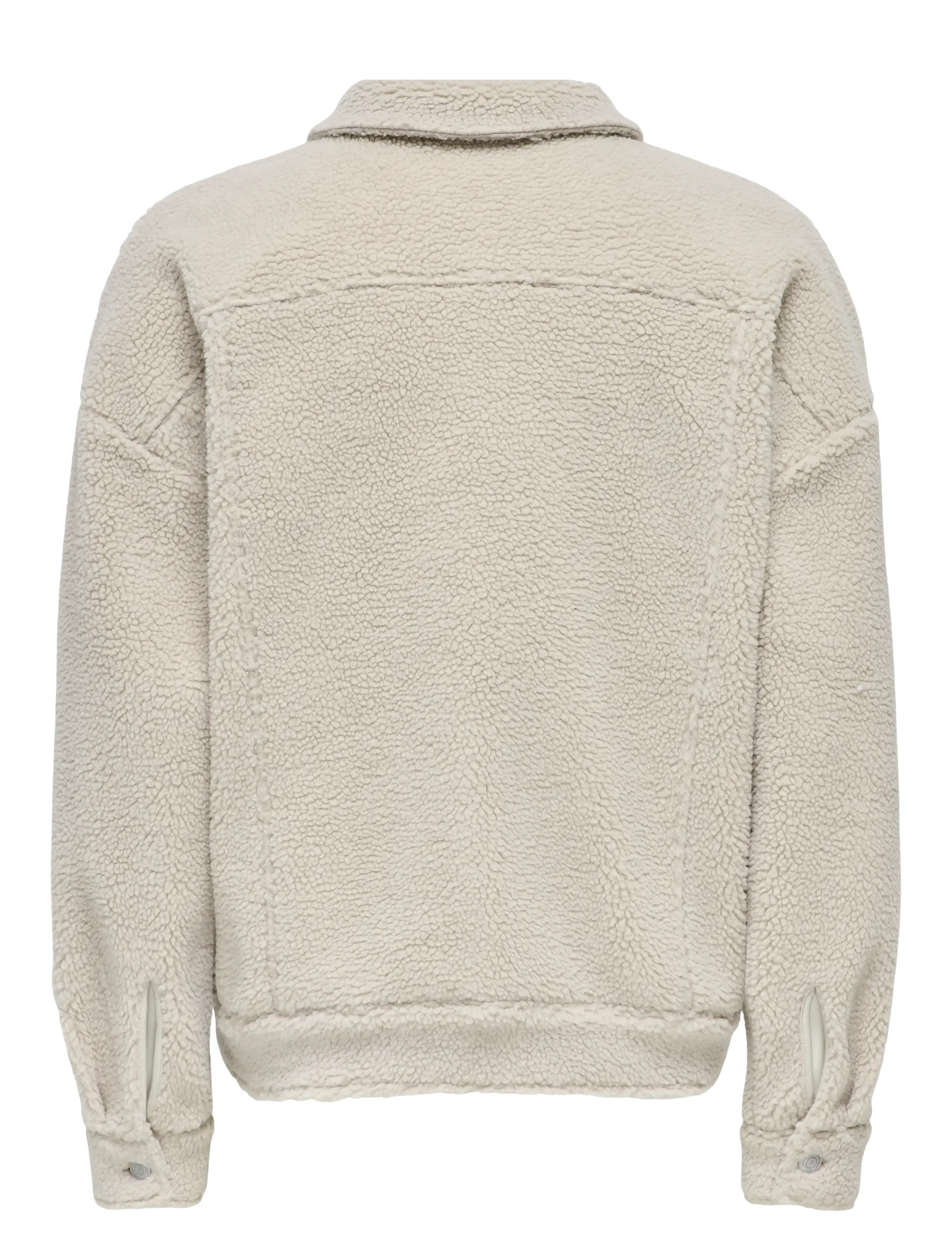 ONLY & SONS - ONSDEACON RLX SHERPA OVERSHIRT SWEAT VD - urlaubsfavoriten - silver lining - 1