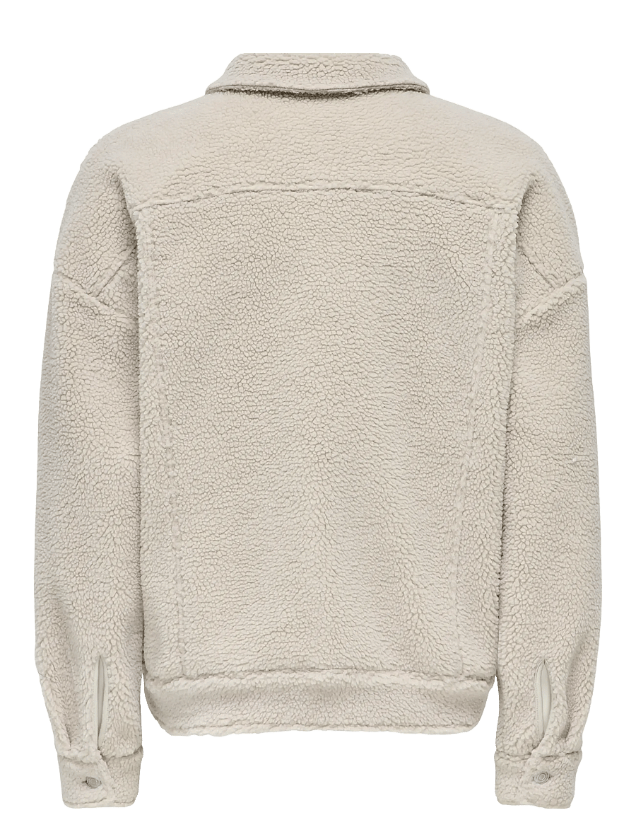 ONLY & SONS - ONSDEACON RLX SHERPA OVERSHIRT SWEAT VD - urlaubsfavoriten - silver lining - 1