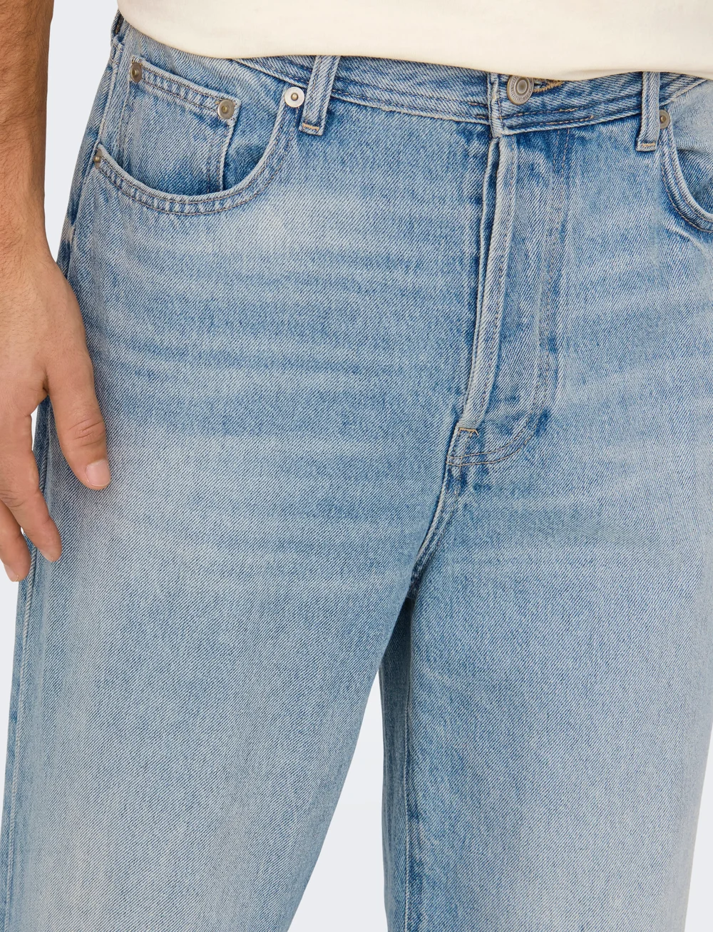 ONLY & SONS - ONSFADE LOOSE LB 2330 TAI DNM NOOS - tavalised teksad - light blue denim - 4