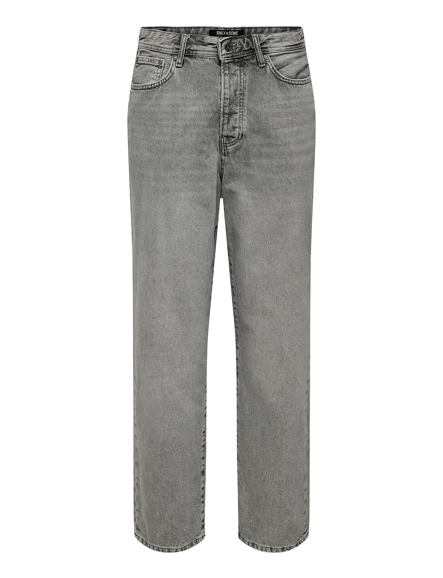ONLY & SONS - ONSFADE LOOSE MG 2332 TAI DNM NOOS - alt laienevad teksad - medium grey denim - 1