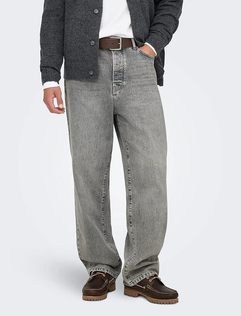 ONLY & SONS - ONSFADE LOOSE MG 2332 TAI DNM NOOS - loose jeans - medium grey denim - 0