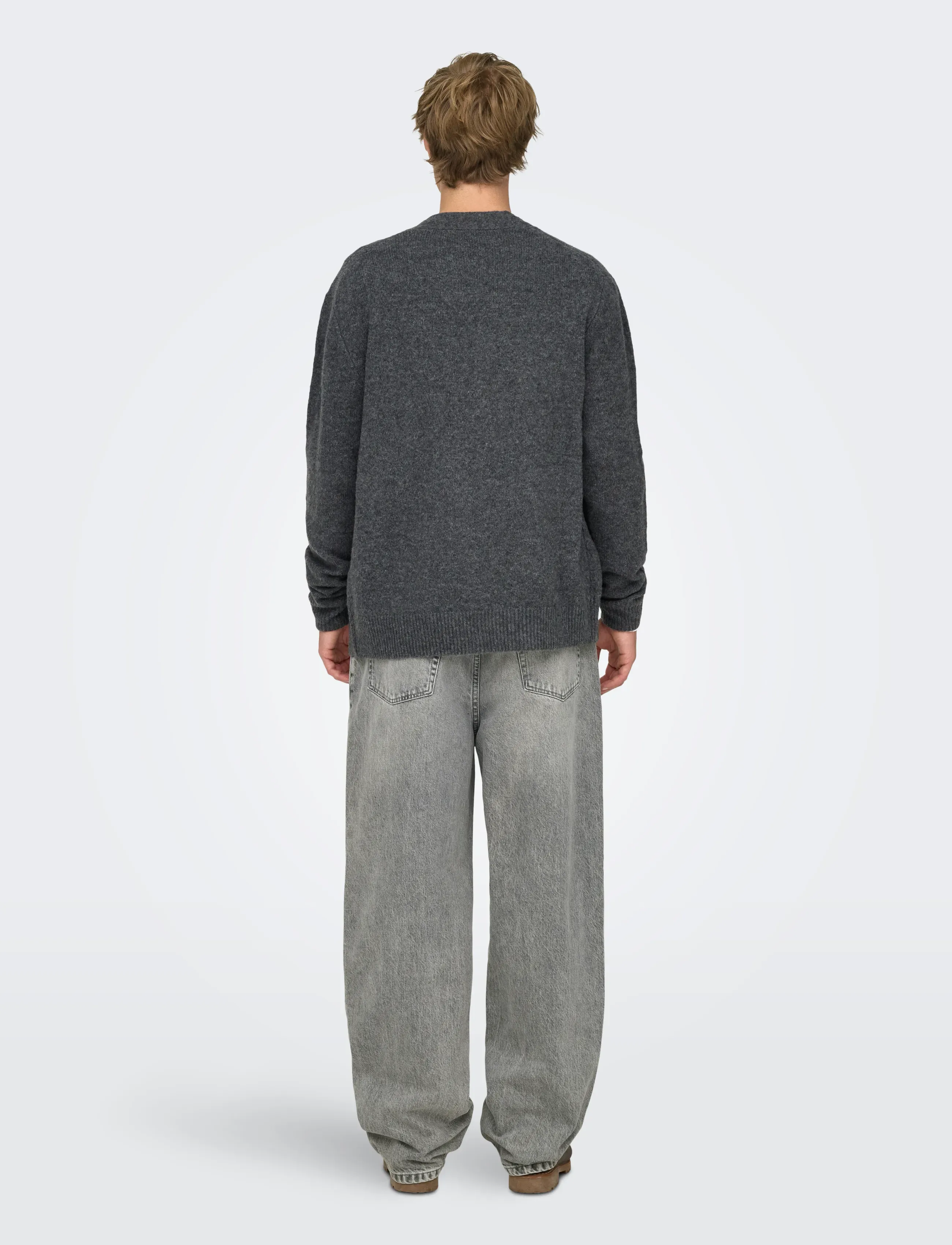 ONLY & SONS - ONSFADE LOOSE MG 2332 TAI DNM NOOS - alt laienevad teksad - medium grey denim - 3