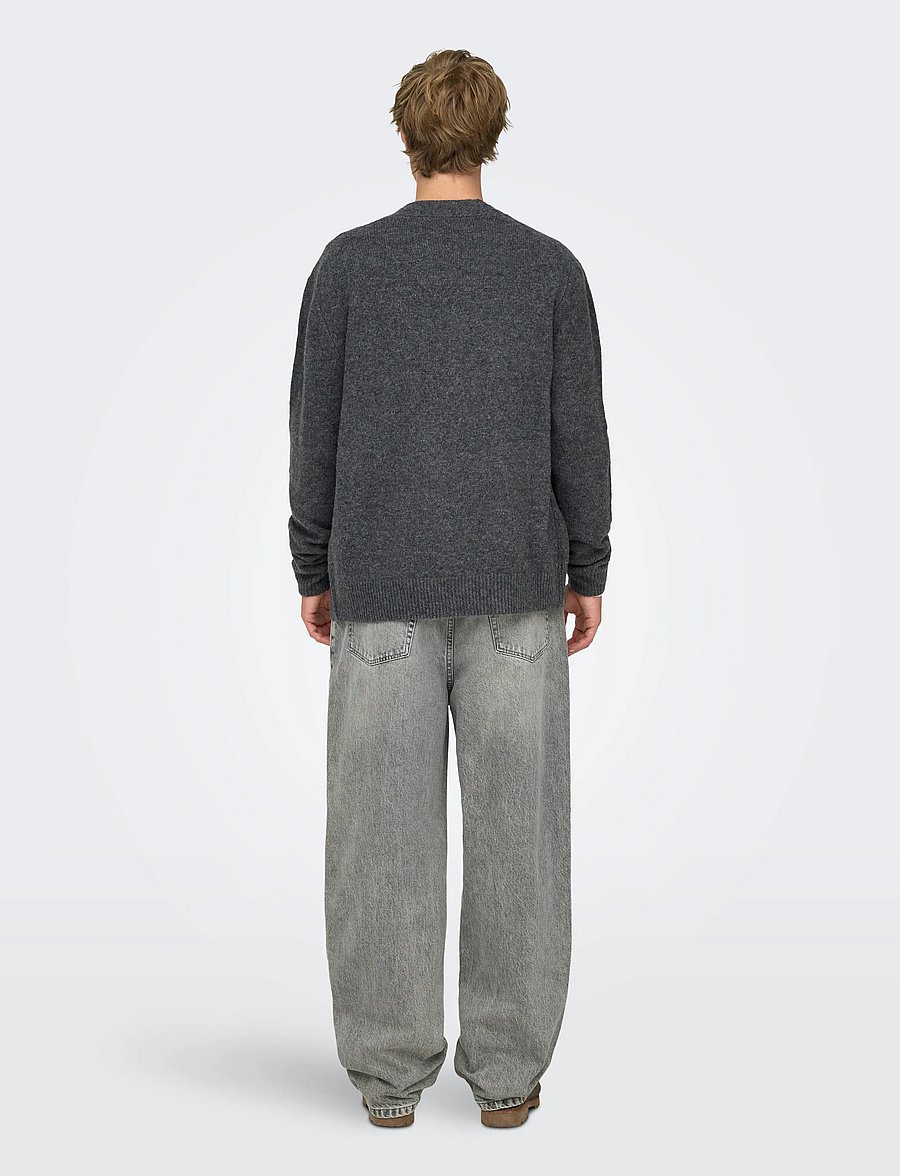 ONLY & SONS - ONSFADE LOOSE MG 2332 TAI DNM NOOS - alt laienevad teksad - medium grey denim - 3
