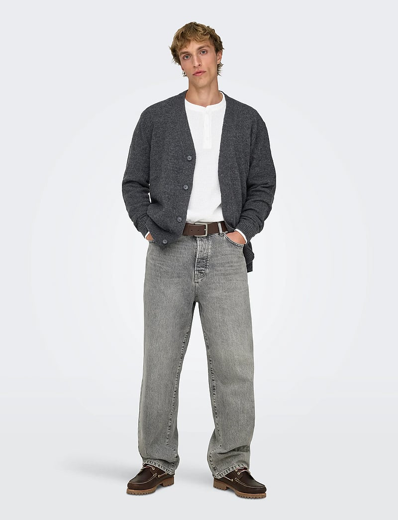 ONLY & SONS - ONSFADE LOOSE MG 2332 TAI DNM NOOS - loose jeans - medium grey denim - 4