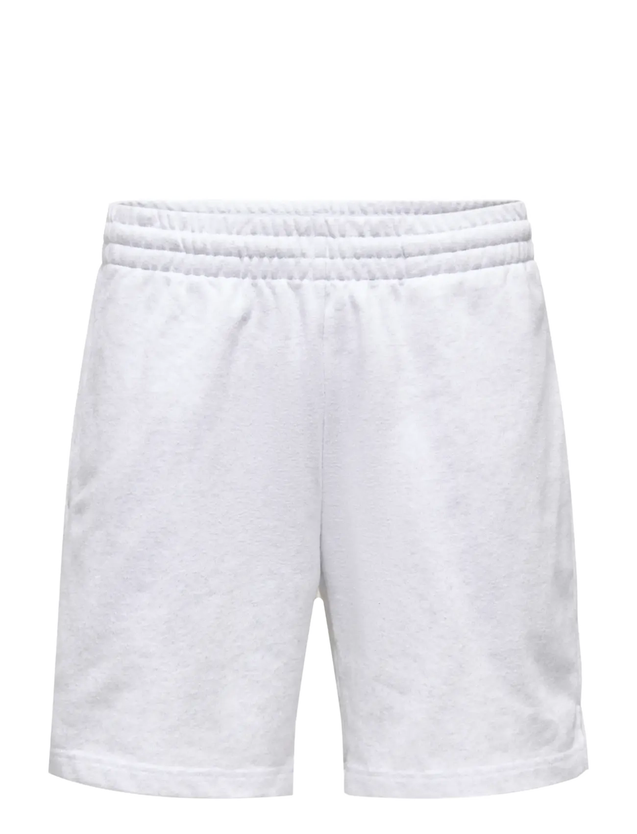 ONLY & SONS ONSDAVID SHORTS SWEAT NOOS - Shorts - SUPER LIGHT GREY MELANGE / white