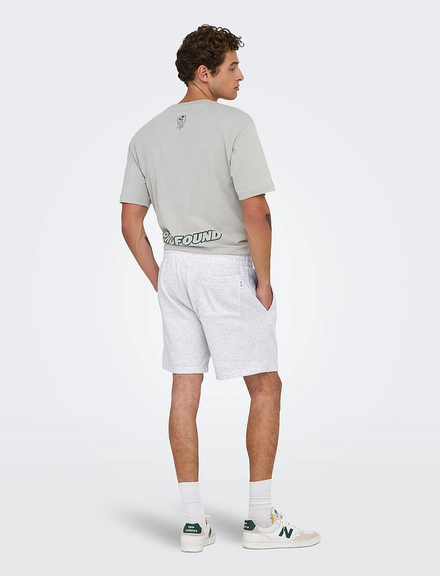 ONLY & SONS - ONSDAVID SHORTS SWEAT NOOS - bottoms - super light grey melange - 3