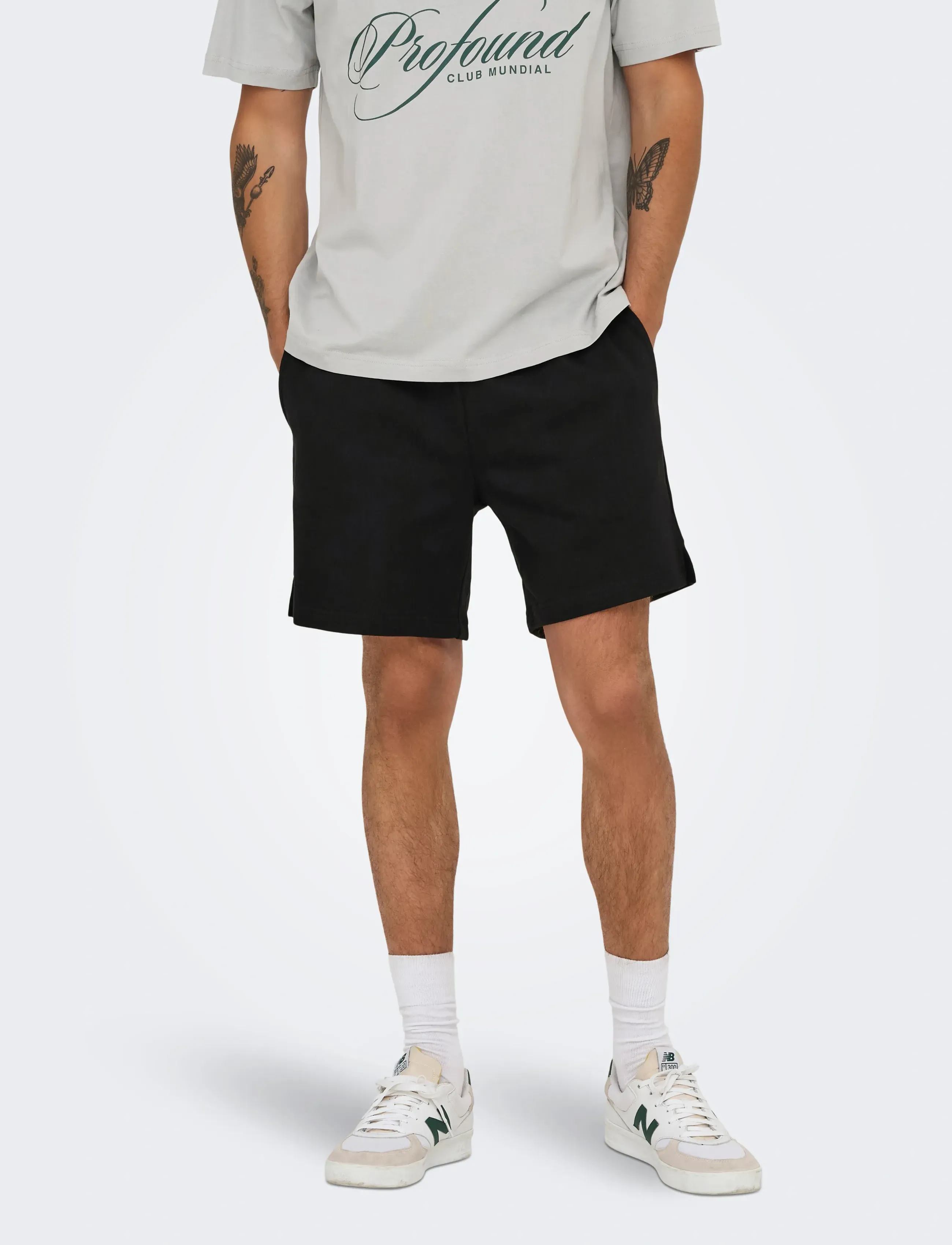 ONLY & SONS Onsdavid Shorts Sweat, Mænd, Sweatshorts, Sort, Str: XS