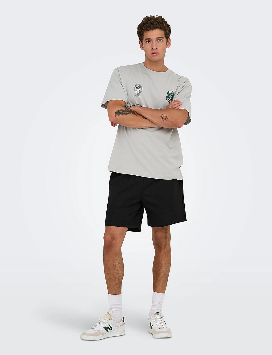 ONLY & SONS - ONSDAVID SHORTS SWEAT NOOS - hosen - black - 4
