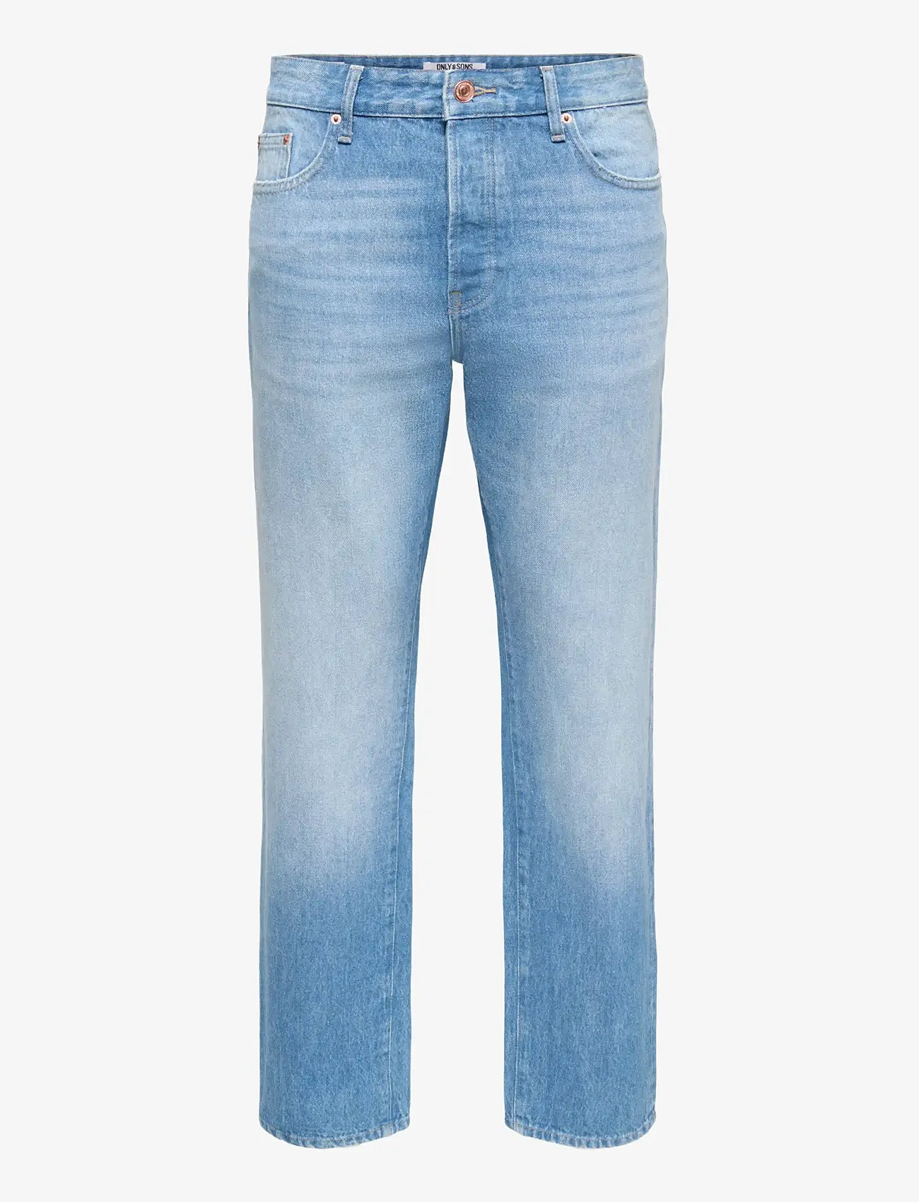 ONLY & SONS - ONSEDGE STRAIGHT MB 2344 AZG DNM - tavalised teksad - medium blue denim - 1