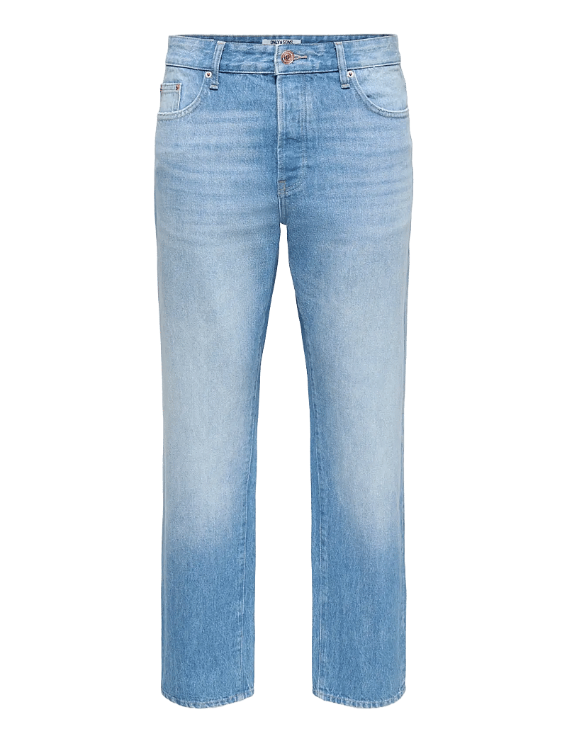ONLY & SONS - ONSEDGE STRAIGHT MB 2344 AZG DNM - tavalised teksad - medium blue denim - 1