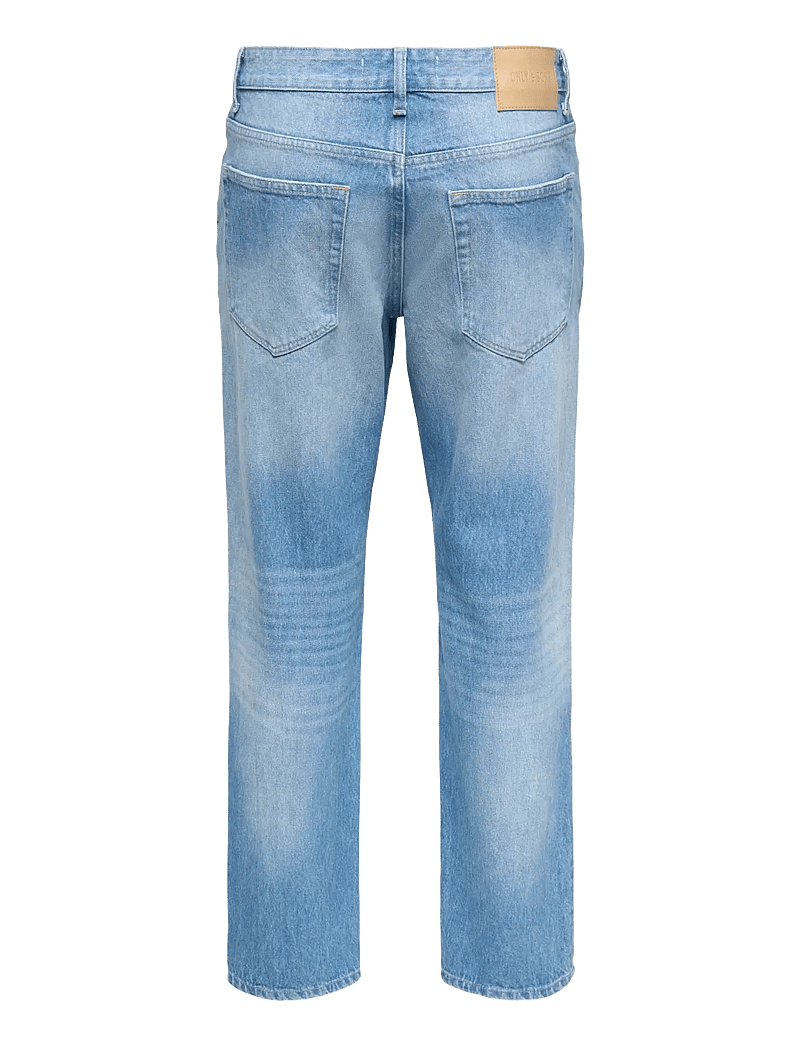 ONLY & SONS - ONSEDGE STRAIGHT MB 2344 AZG DNM - tavalised teksad - medium blue denim - 2