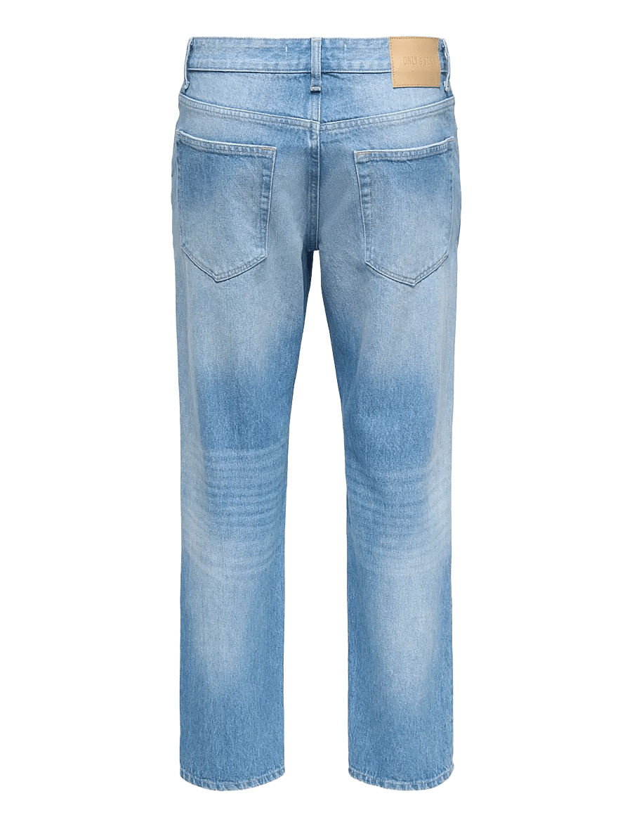 ONLY & SONS - ONSEDGE STRAIGHT MB 2344 AZG DNM - regular jeans - medium blue denim - 2