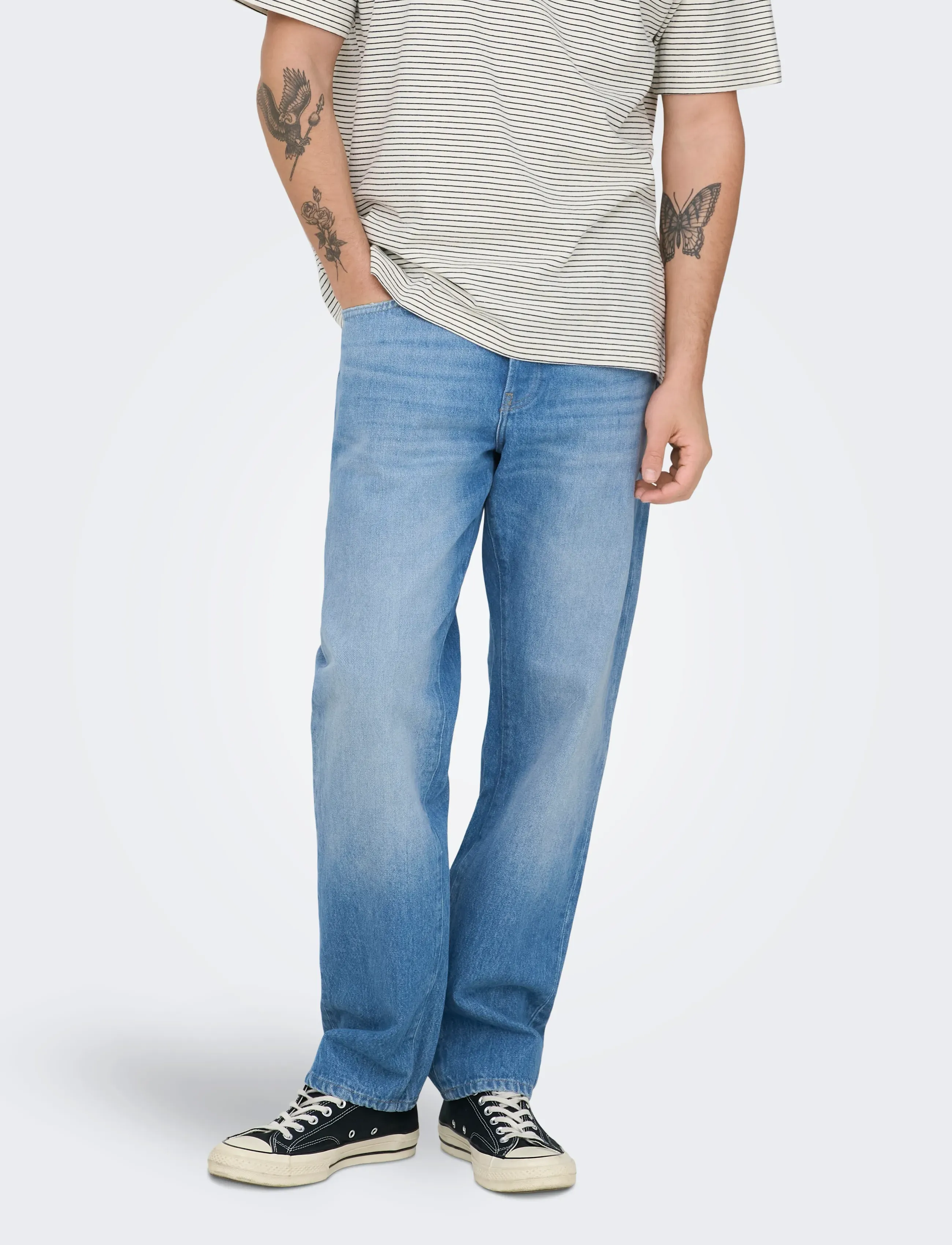 ONLY & SONS ONSEDGE STRAIGHT MB 2344 AZG DNM - Kollektionen - MEDIUM BLUE DENIM / blue