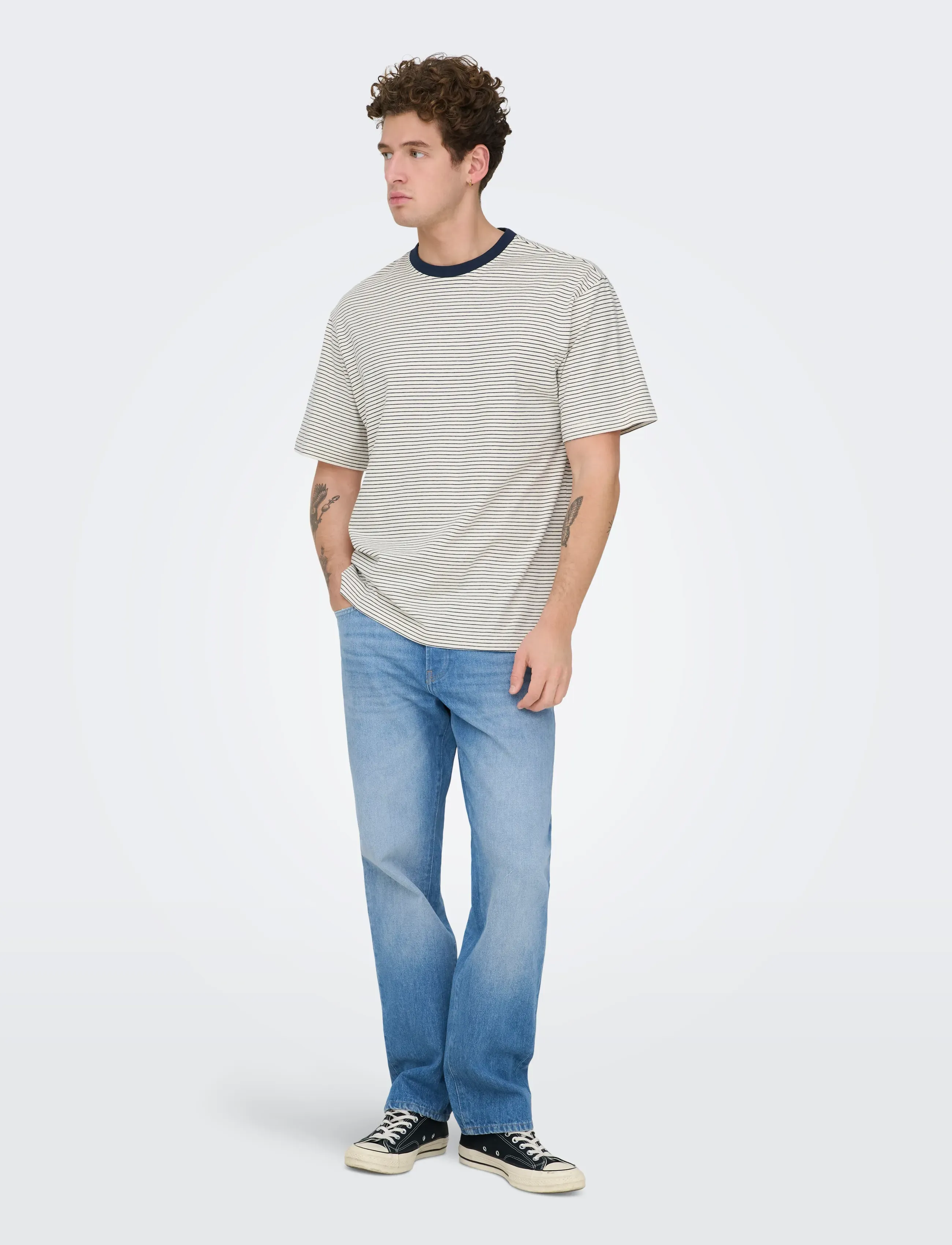 ONLY & SONS - ONSEDGE STRAIGHT MB 2344 AZG DNM - regular jeans - medium blue denim - 5