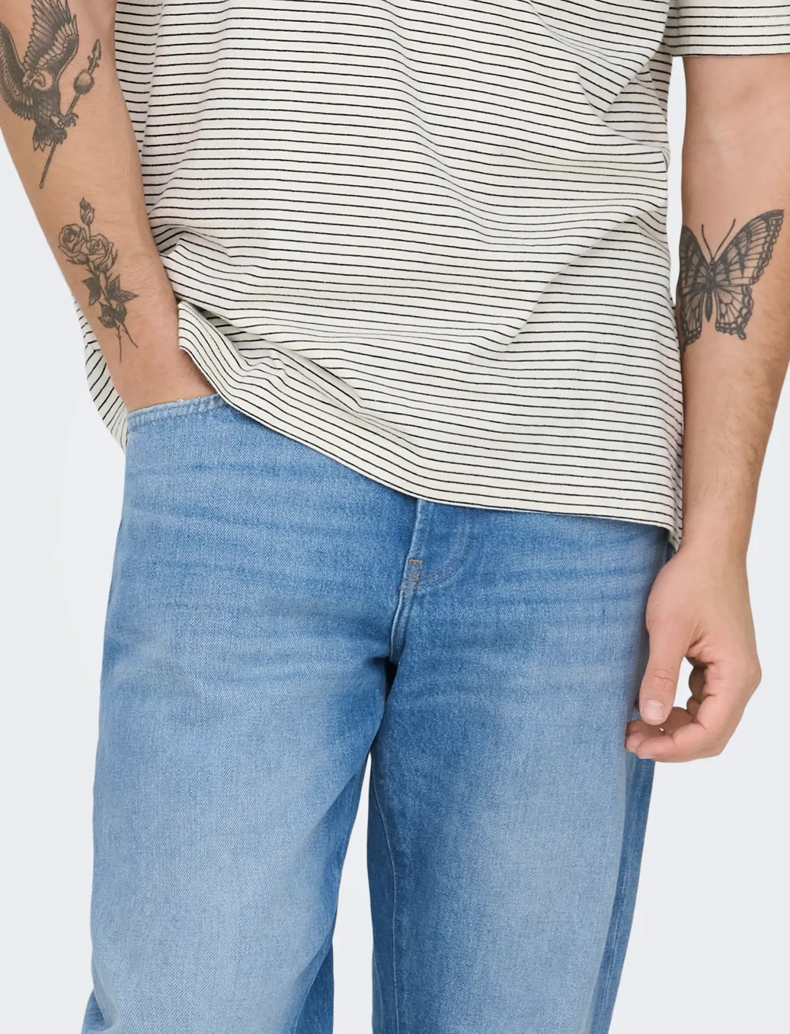 ONLY & SONS Onsedge Straight Mb 2344 Azg Dnm jeans herr – bild 5