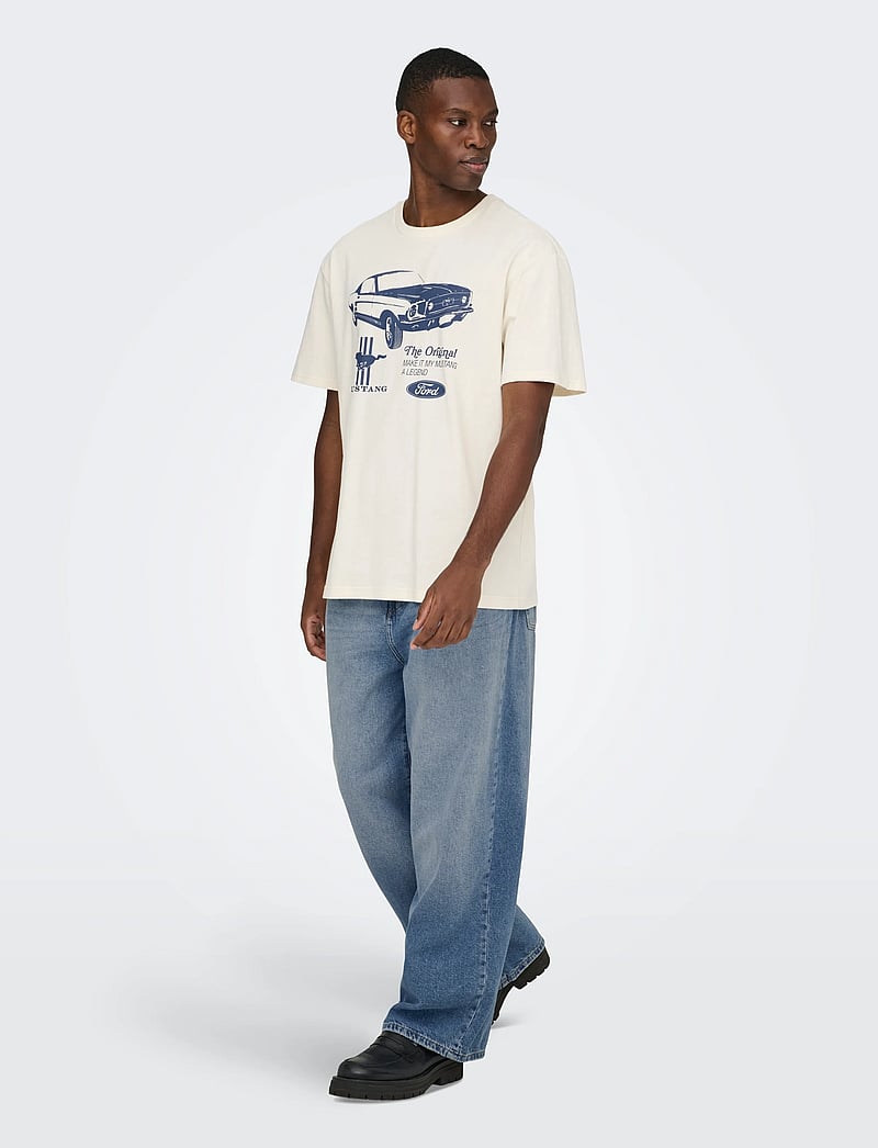 ONLY & SONS - ONSCARL BALLOON MB 2356 TAI DNM - loose jeans - medium blue denim - 0