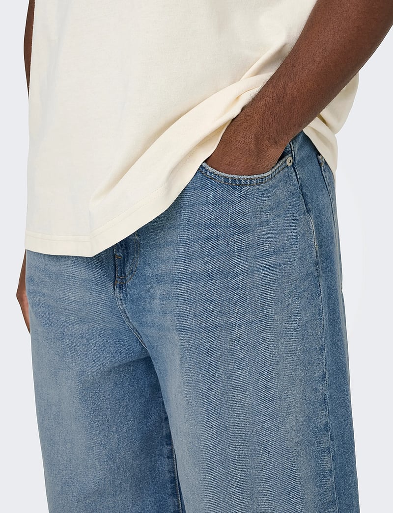 ONLY & SONS - ONSCARL BALLOON MB 2356 TAI DNM - loose jeans - medium blue denim - 4