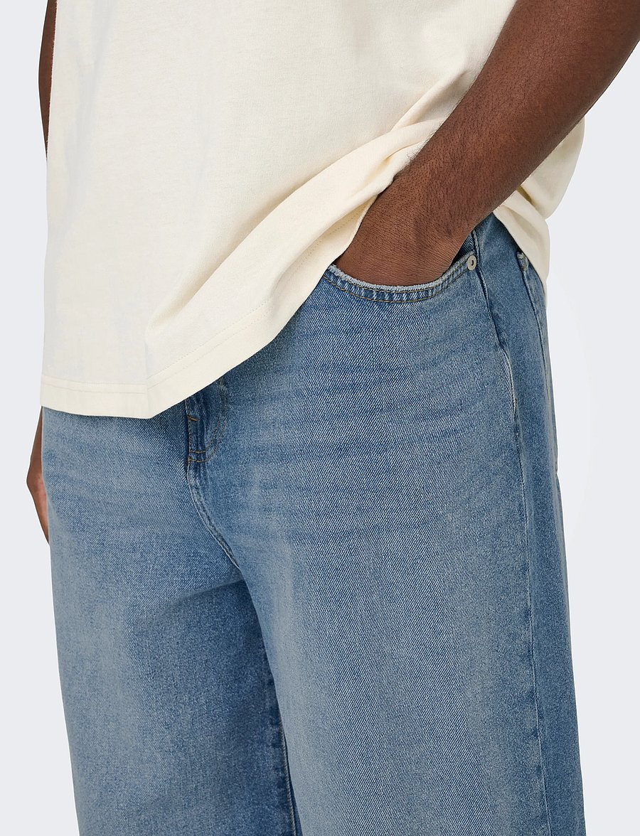 ONLY & SONS - ONSCARL BALLOON MB 2356 TAI DNM - loose jeans - medium blue denim - 4