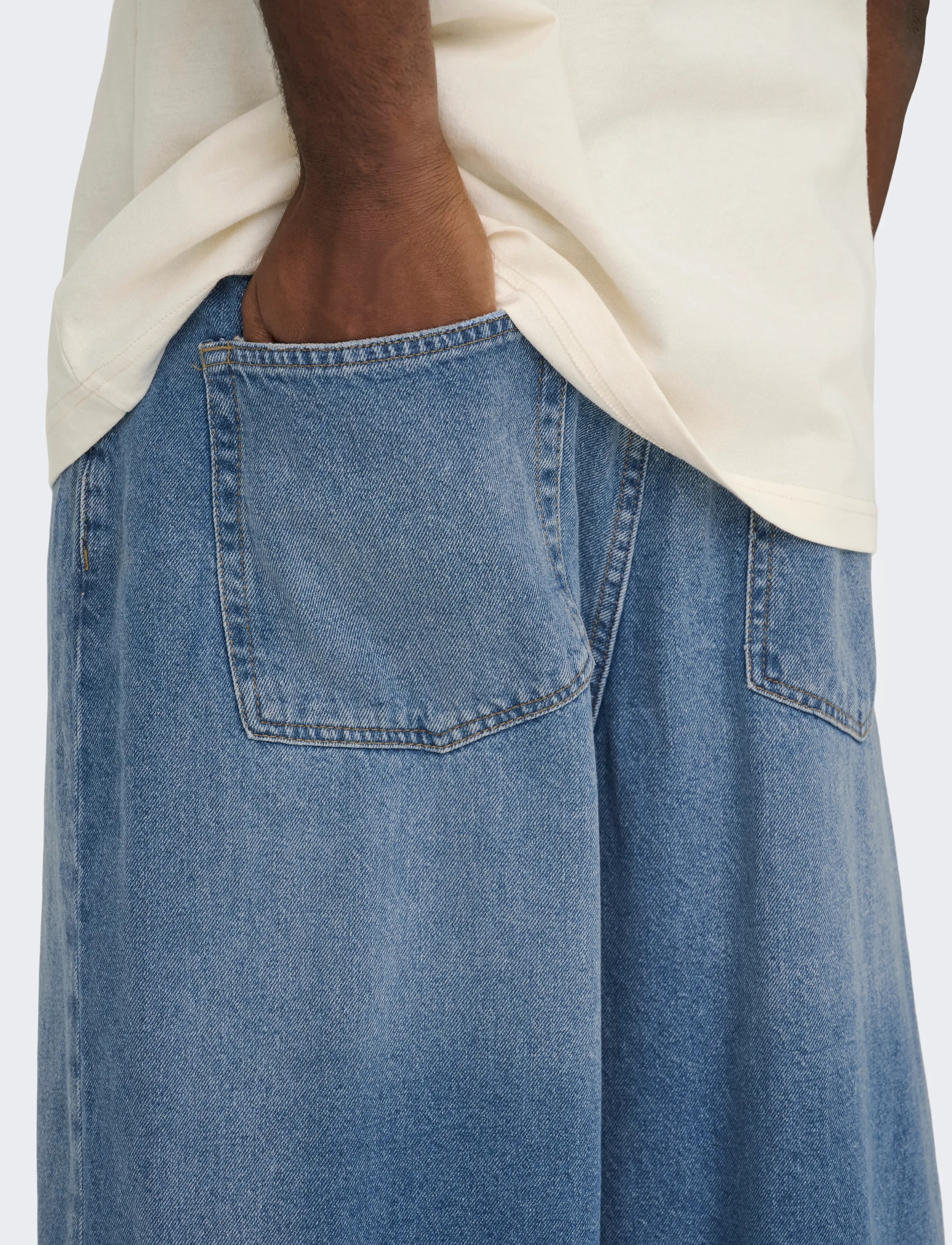 ONLY & SONS - ONSCARL BALLOON MB 2356 TAI DNM - loose jeans - medium blue denim - 5