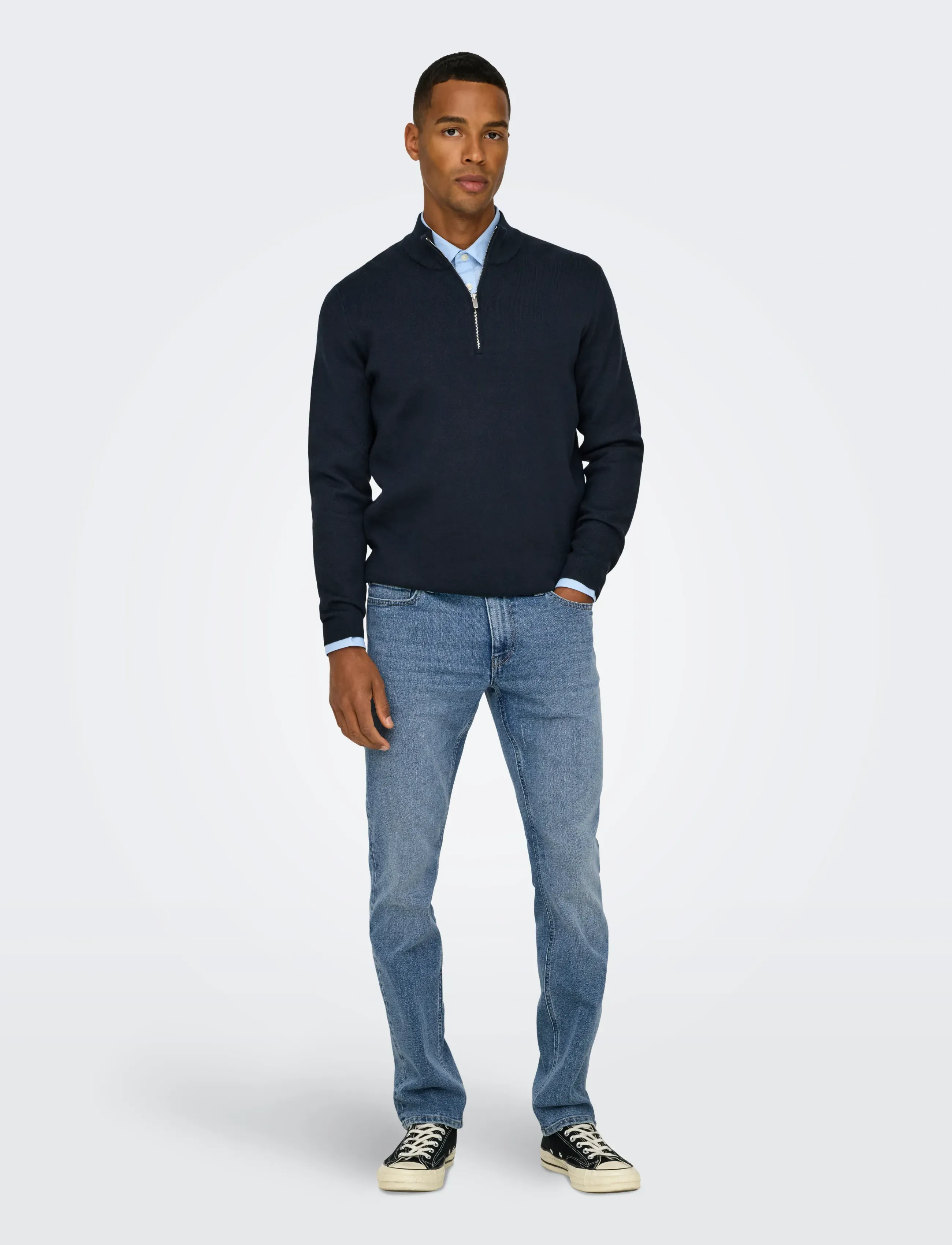 ONLY & SONS - ONSLOOM SLIM LB 2529 PIM DNM NOOS - slim-gallabuxur - light blue denim - 4
