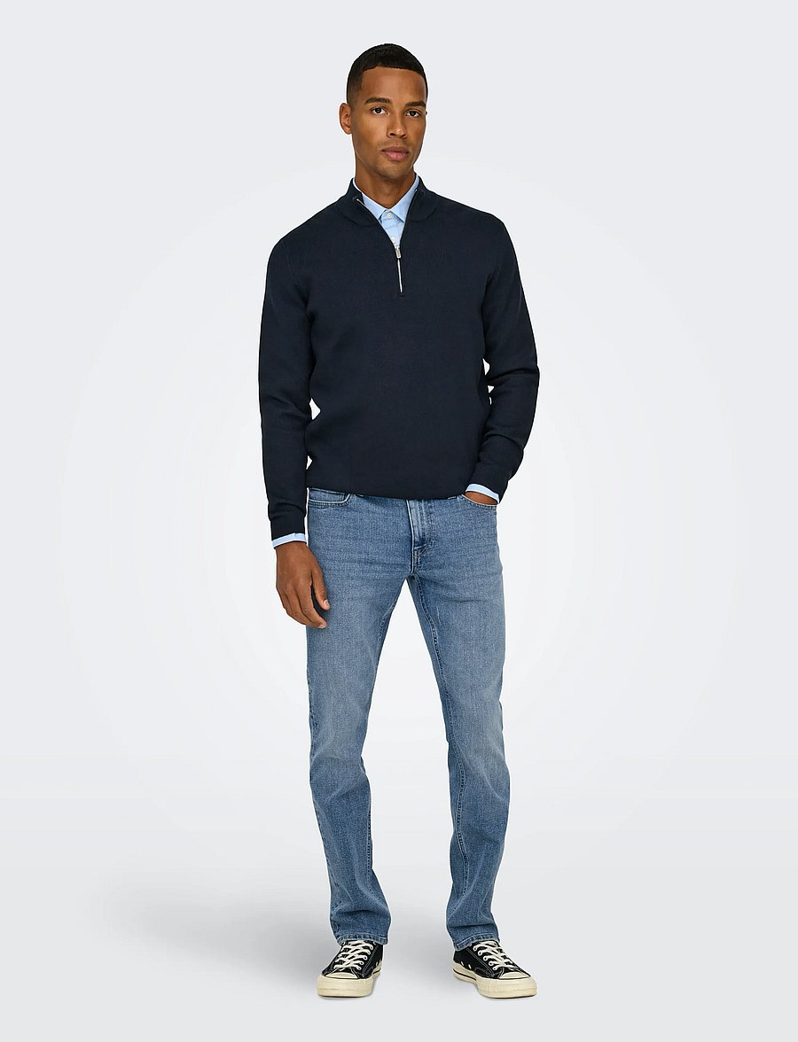 ONLY & SONS - ONSLOOM SLIM LB 2529 PIM DNM NOOS - slim-gallabuxur - light blue denim - 4