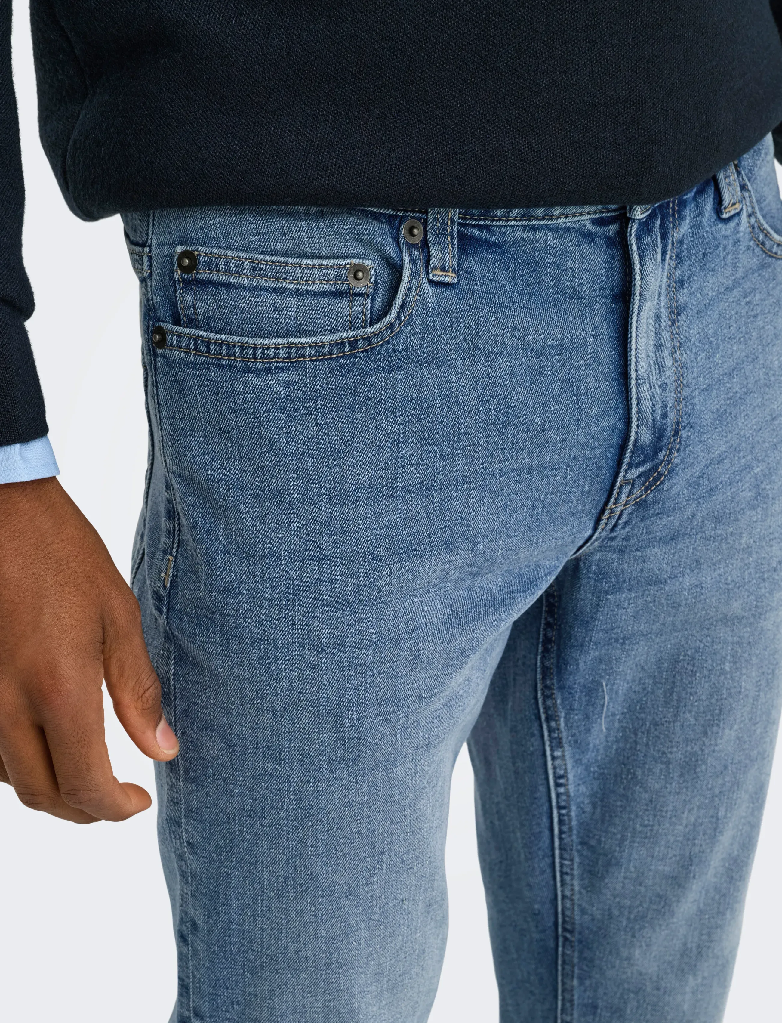 ONLY & SONS - ONSLOOM SLIM LB 2529 PIM DNM NOOS - slim-gallabuxur - light blue denim - 5