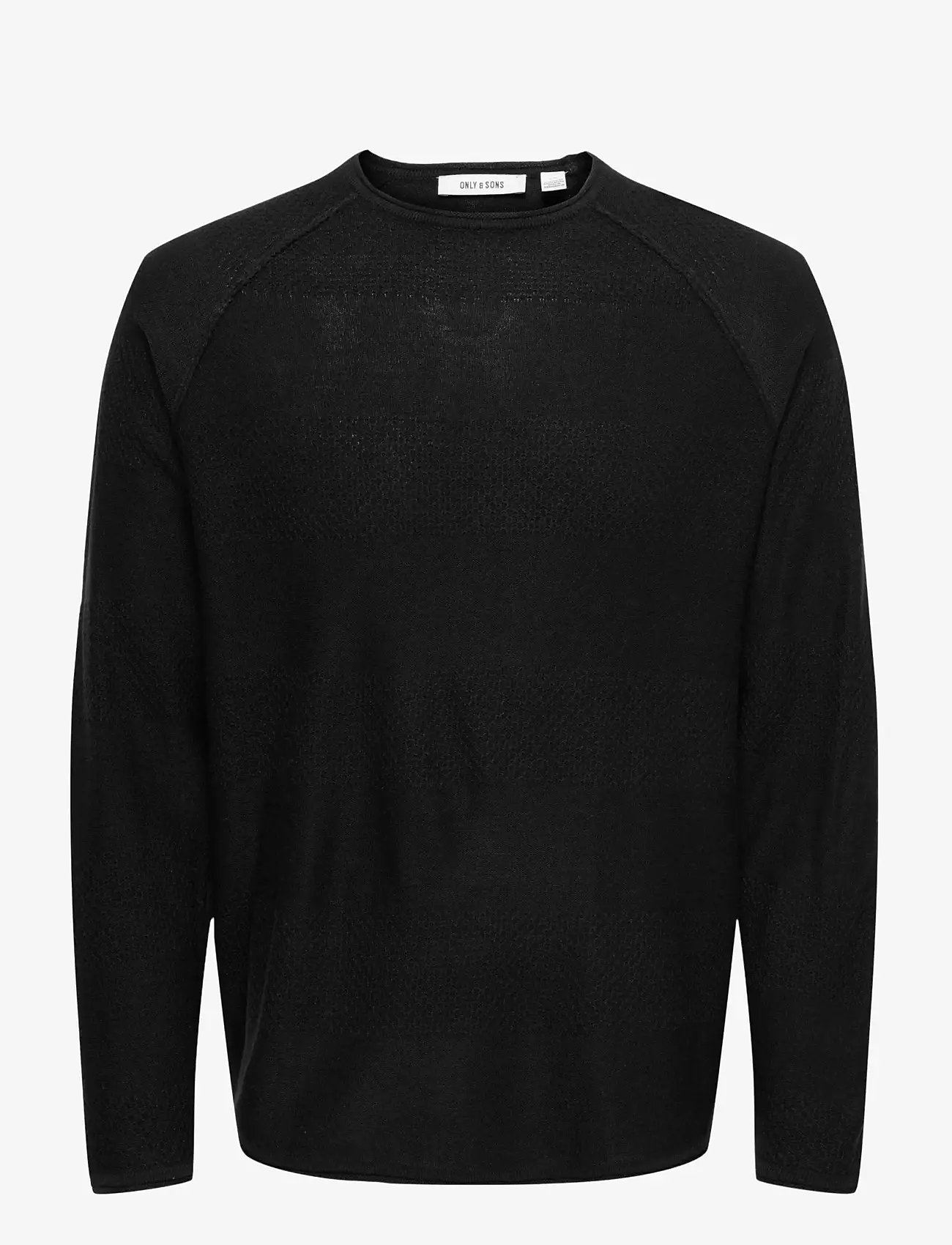 ONLY & SONS - ONSAPOLLO REG LS STRUC CREW KNIT - die niedrigsten preise - black - 1