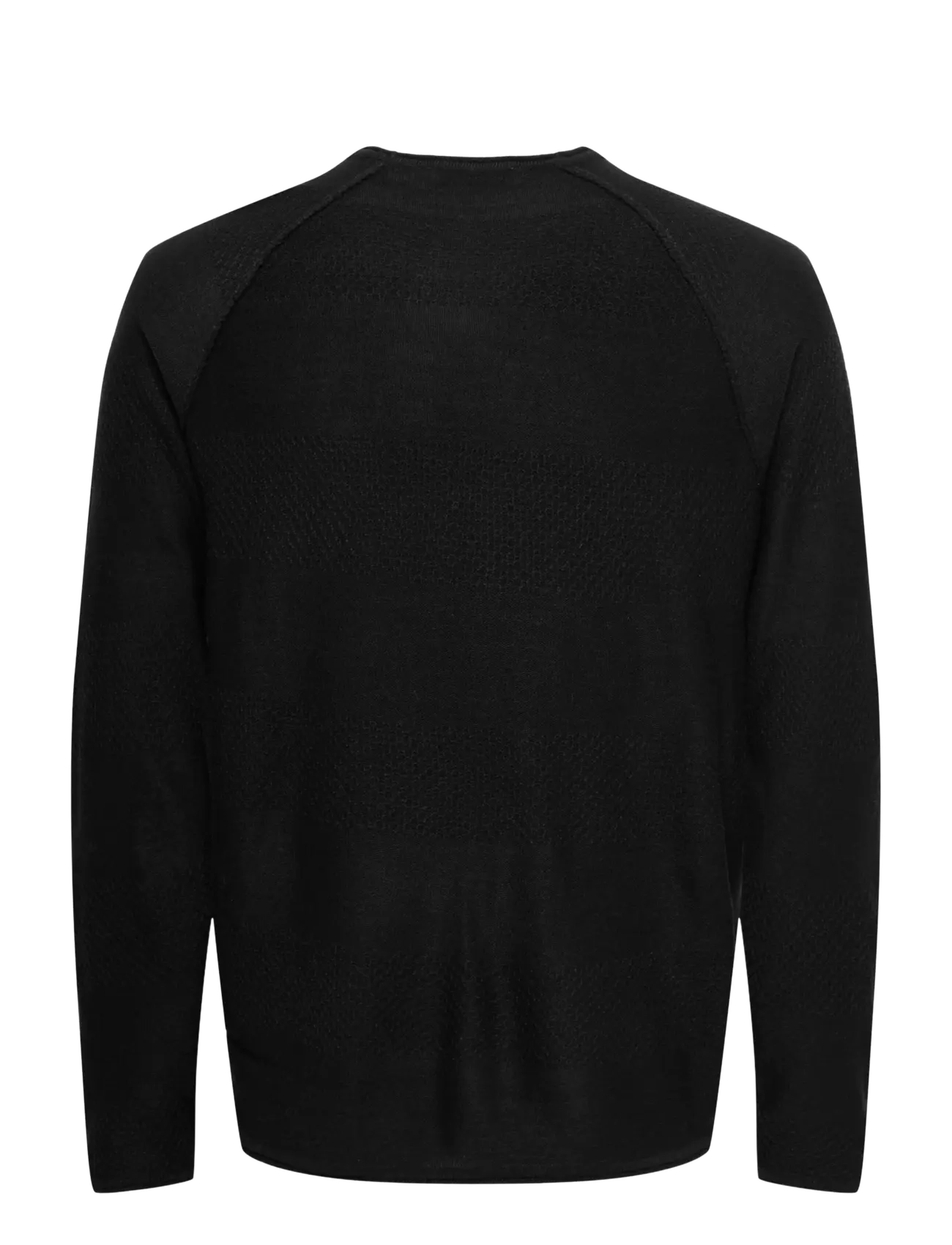 ONLY & SONS - ONSAPOLLO REG LS STRUC CREW KNIT - stickat - black - 2