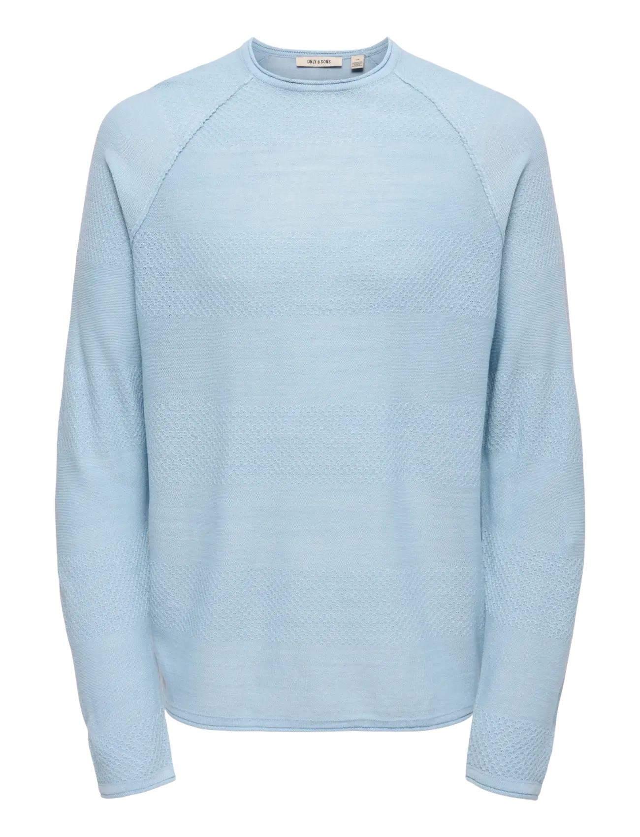 ONLY & SONS ONSAPOLLO REG LS STRUC CREW KNIT - Strickmode - BLUE FOG / blue