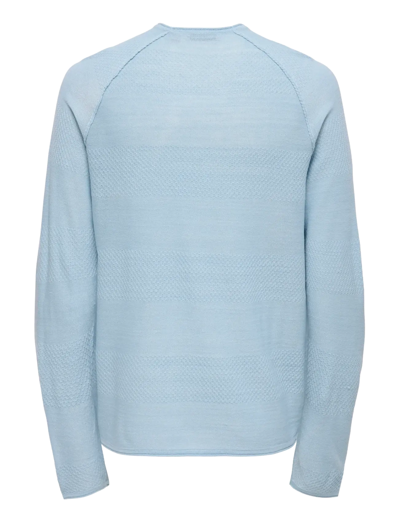 ONLY & SONS - ONSAPOLLO REG LS STRUC CREW KNIT - Ümmarguse kaelusega kudumid - blue fog - 2