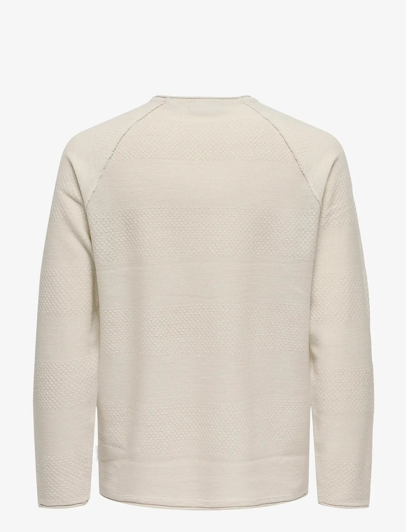 ONLY & SONS - ONSAPOLLO REG LS STRUC CREW KNIT - rund hals - silver lining - 2
