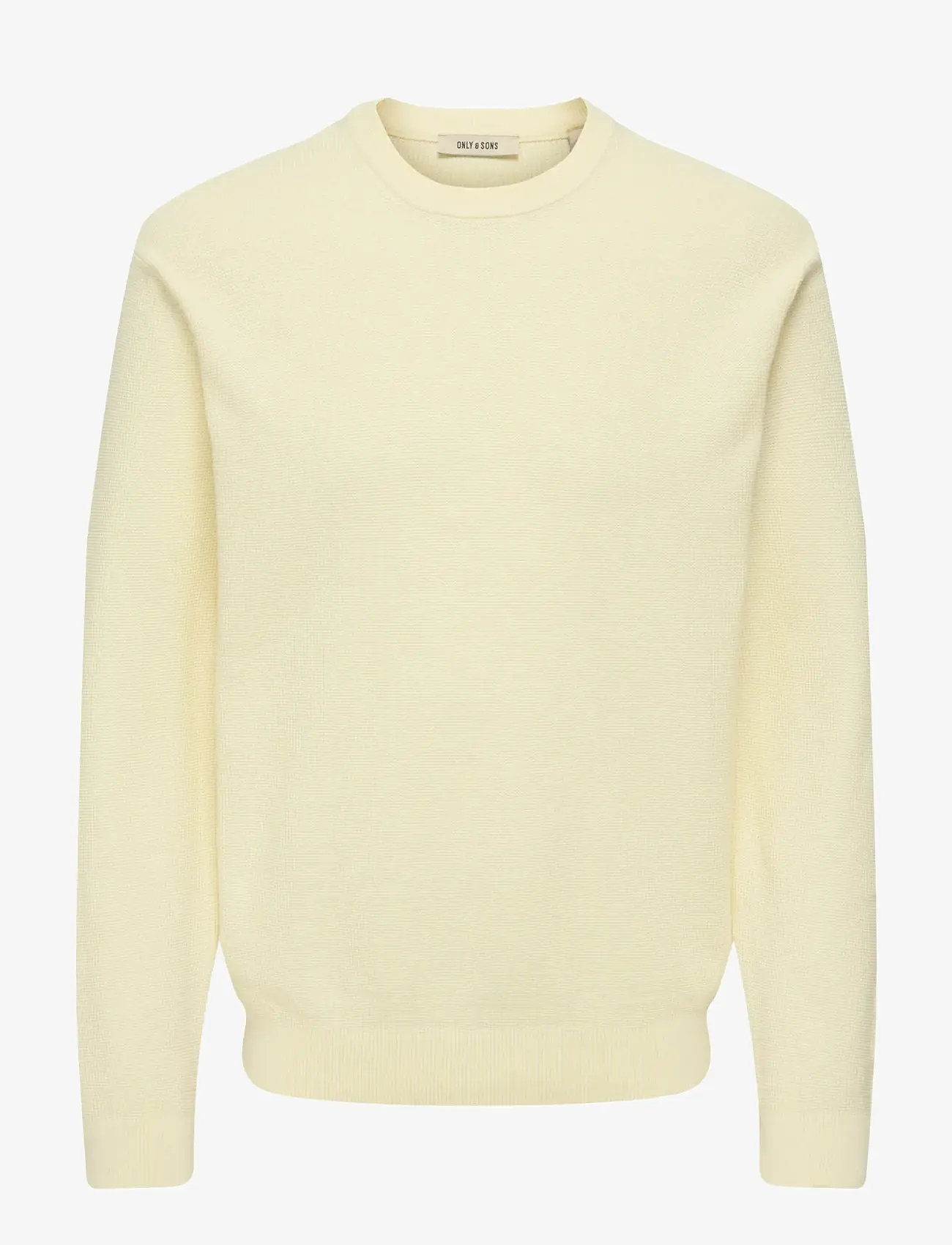 ONLY & SONS - ONSTONY RLX 12 LS WAFFLE CREW KNIT NOOS - rund hals - antique white - 1