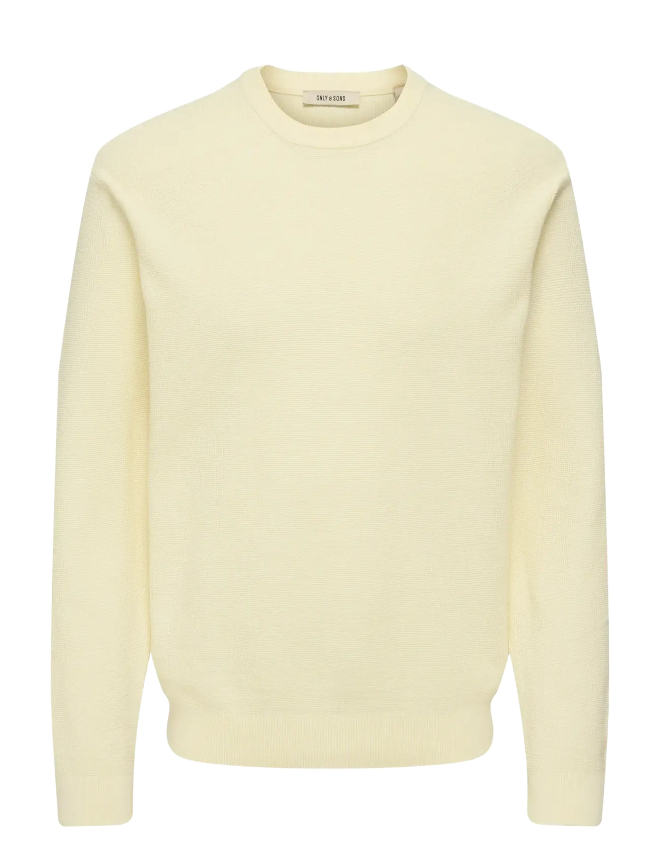 ONLY & SONS ONSTONY RLX 12 LS WAFFLE CREW KNIT NOOS - Stickat - ANTIQUE WHITE / cream