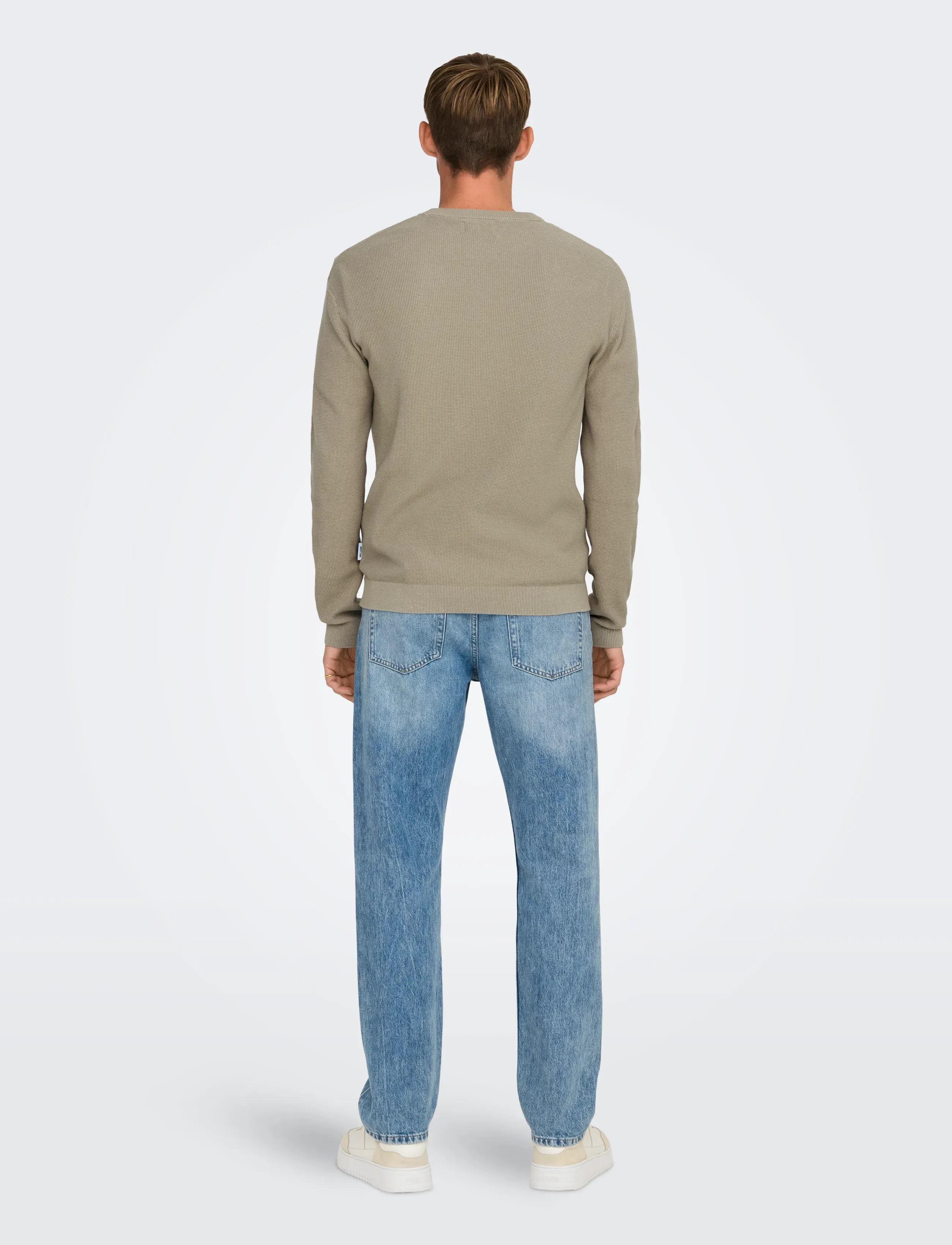 ONLY & SONS - ONSTONY RLX 12 LS WAFFLE CREW KNIT NOOS - rundhals - string - 3