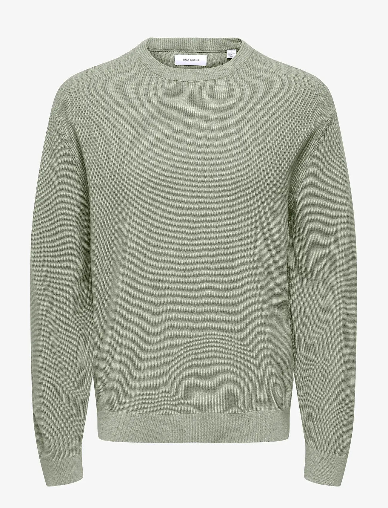 ONLY & SONS - ONSTONY RLX 12 LS WAFFLE CREW KNIT NOOS - Ümmarguse kaelusega kudumid - wrought iron - 1