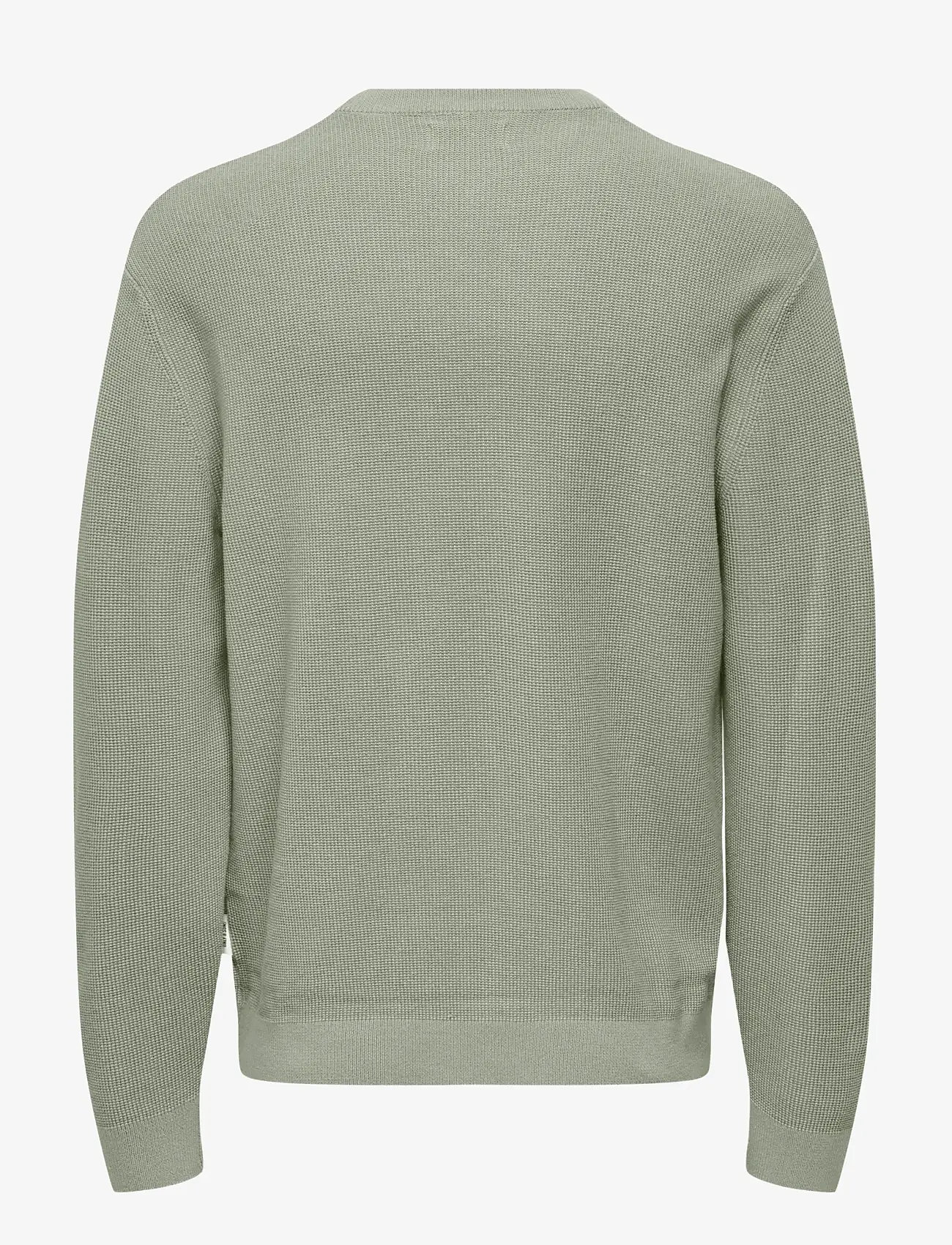 ONLY & SONS - ONSTONY RLX 12 LS WAFFLE CREW KNIT NOOS - Ümmarguse kaelusega kudumid - wrought iron - 2