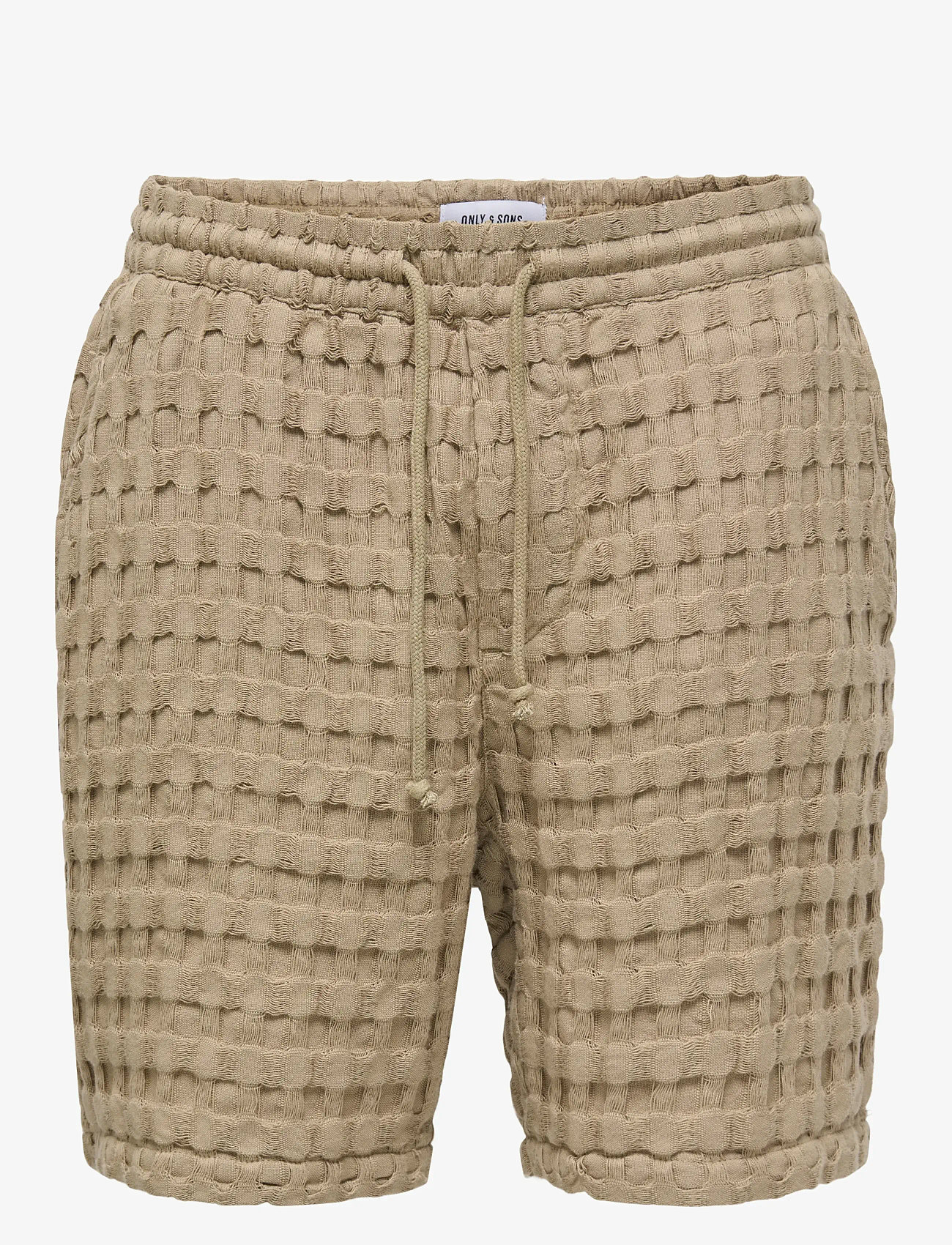 ONLY & SONS - ONSTEL BRADDOCK WAFFLE SHORTS - casual shorts - chinchilla - 0