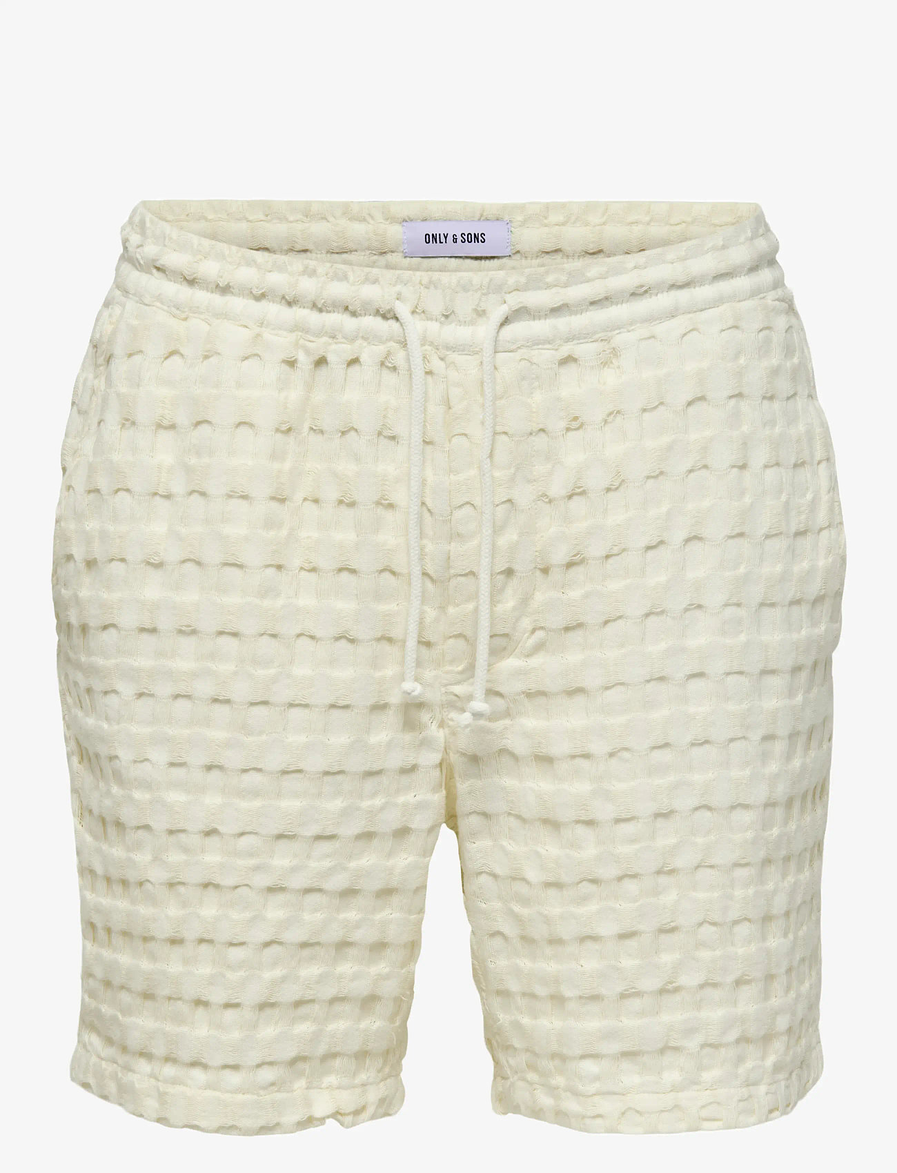 ONLY & SONS - ONSTEL BRADDOCK WAFFLE SHORTS - die niedrigsten preise - egret - 0